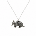 Women's Armadillo Charm Sterling Silver Necklace — Handmade