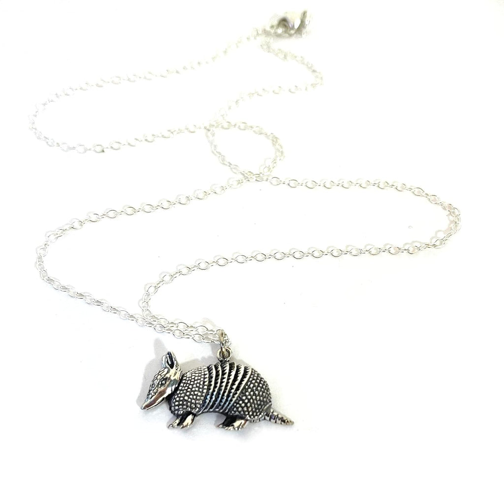 Women's Armadillo Charm Sterling Silver Necklace — Handmade