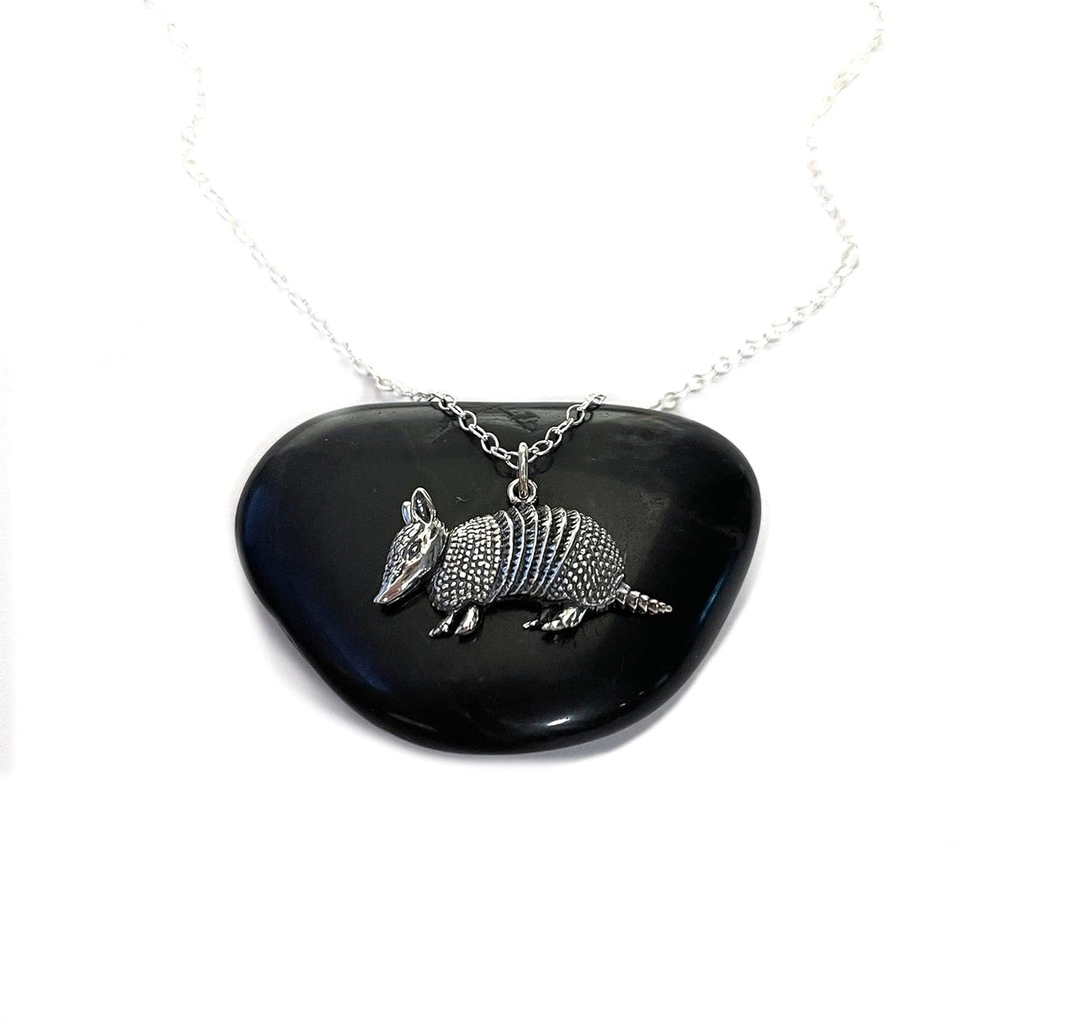 Women's Armadillo Charm Sterling Silver Necklace — Handmade