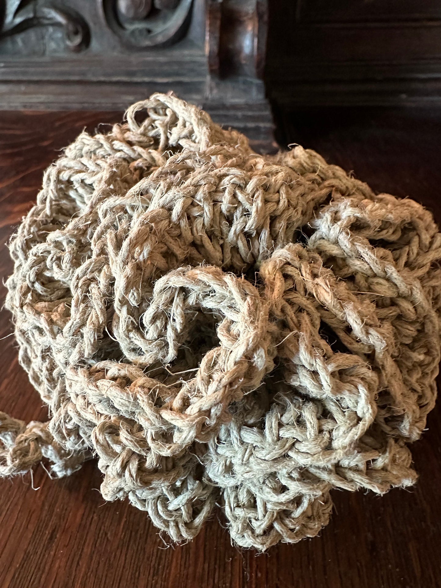 Eco Friendly Crochet Hemp Shower bath Pouf Loofah