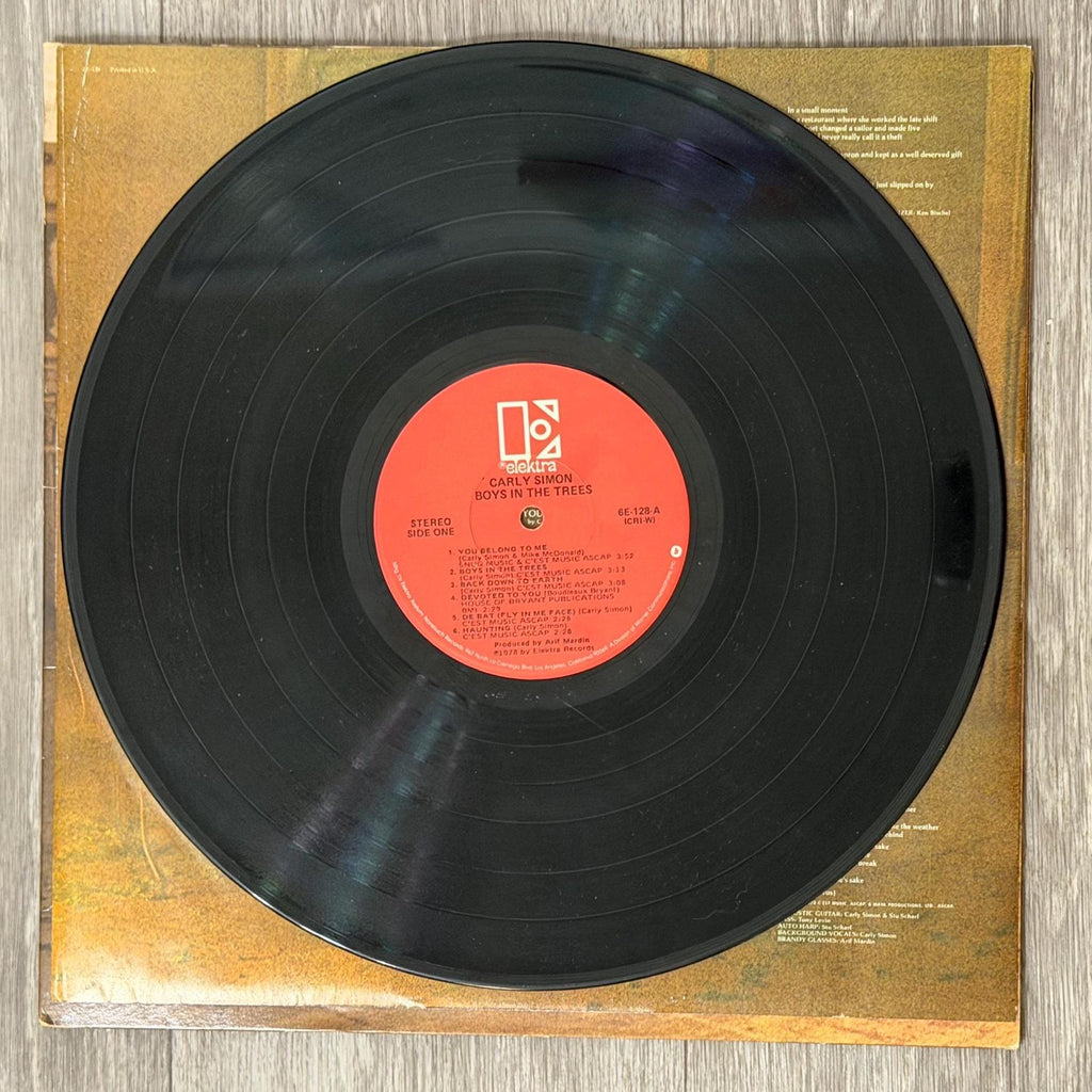 Carly Simon  Boys in the Trees (1978) Vinyl LP 6E128  Vg Record  Vg Sleeve