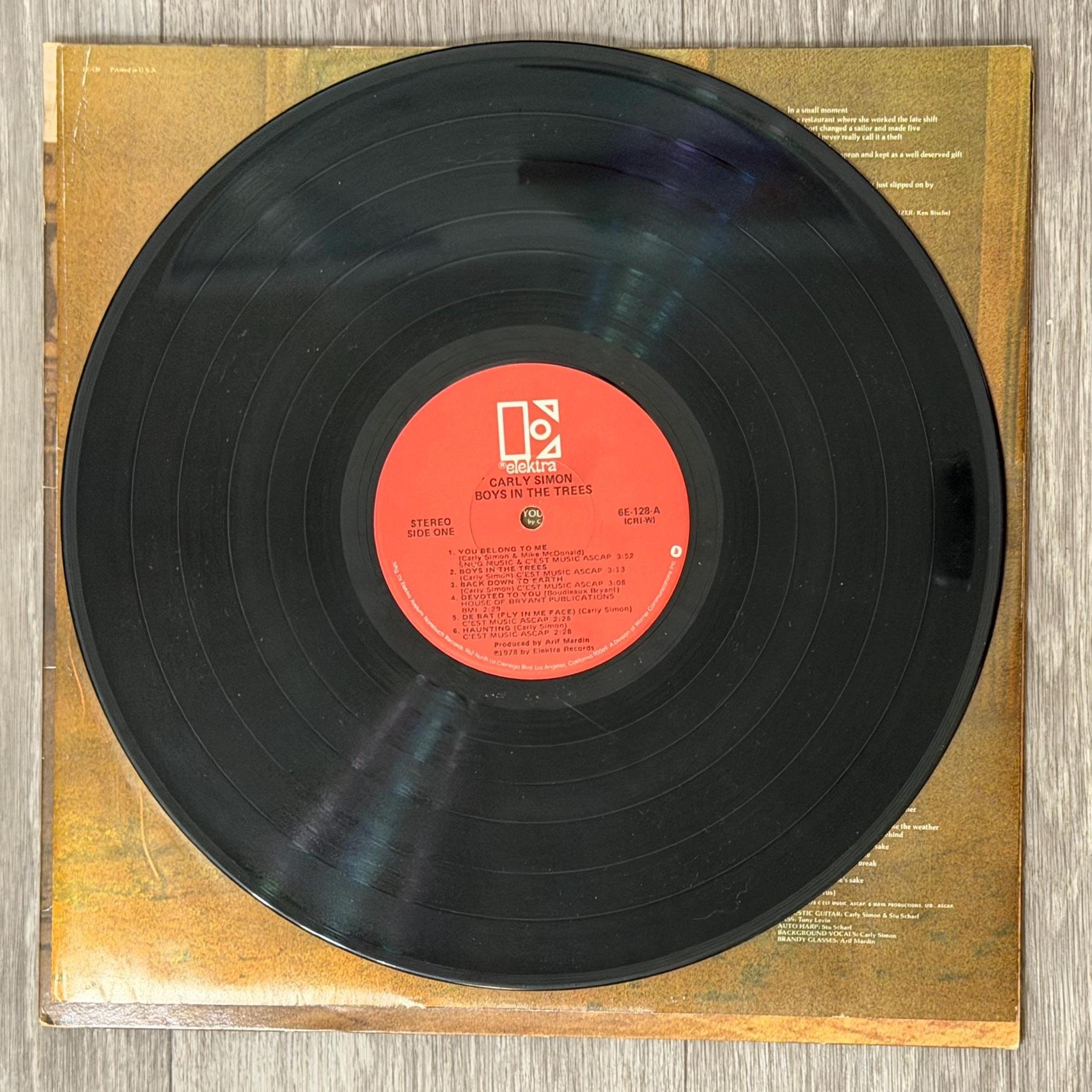 Carly Simon  Boys in the Trees (1978) Vinyl LP 6E128  Vg Record  Vg Sleeve