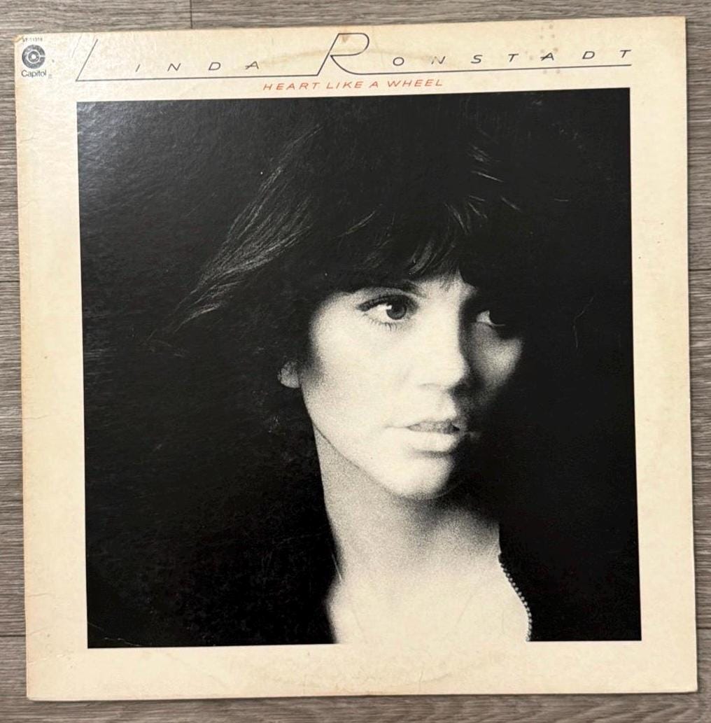 Linda Ronstadt  Heart Like A Wheel (1974)  Vinyl LP  Capitol ST511358  VG Record  G+ Sleeve  Fair Inlay
