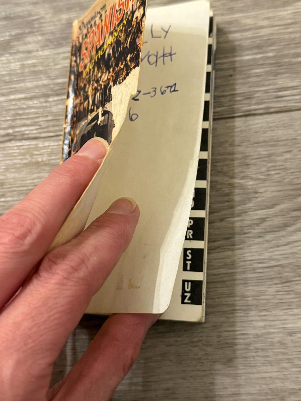 1968 Dennison Spanish-English Pocket Dictionary  Vintage Travel Reference  Pages Torn Away (still included) , Bilingual Mini Book