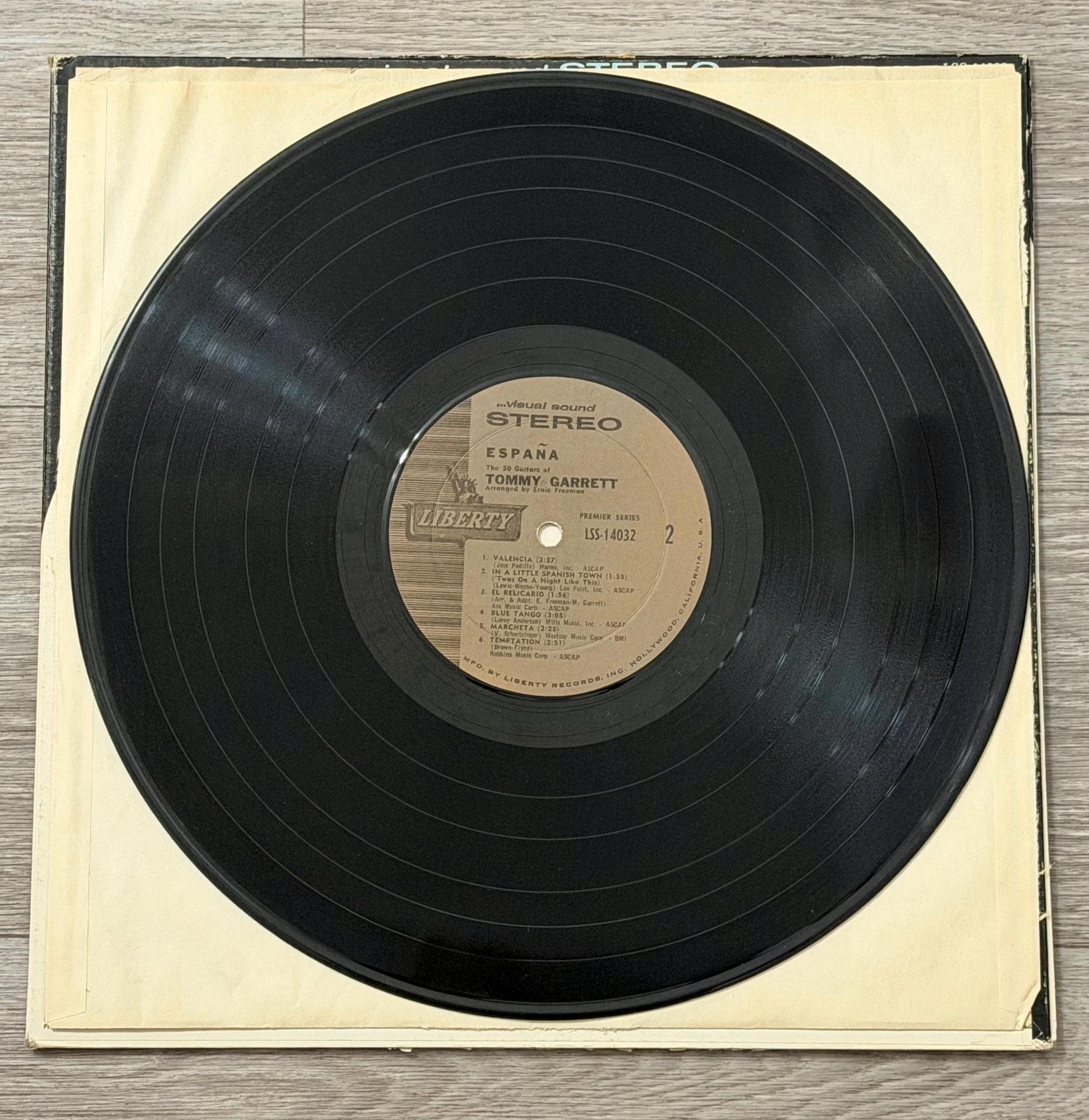 España in Stereo  The 50 Guitars of Tommy Garrett, Vintage Vinyl LP
