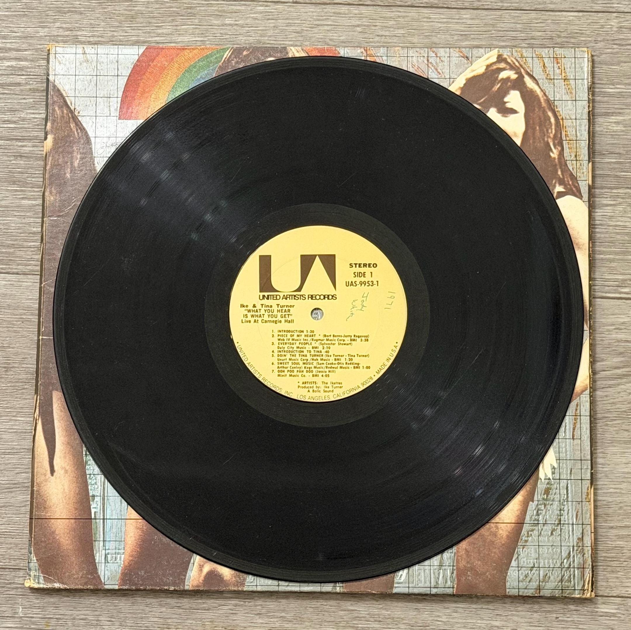 Ike & Tina Turner Live at Carnegie Hall 1971 Vinyl Record