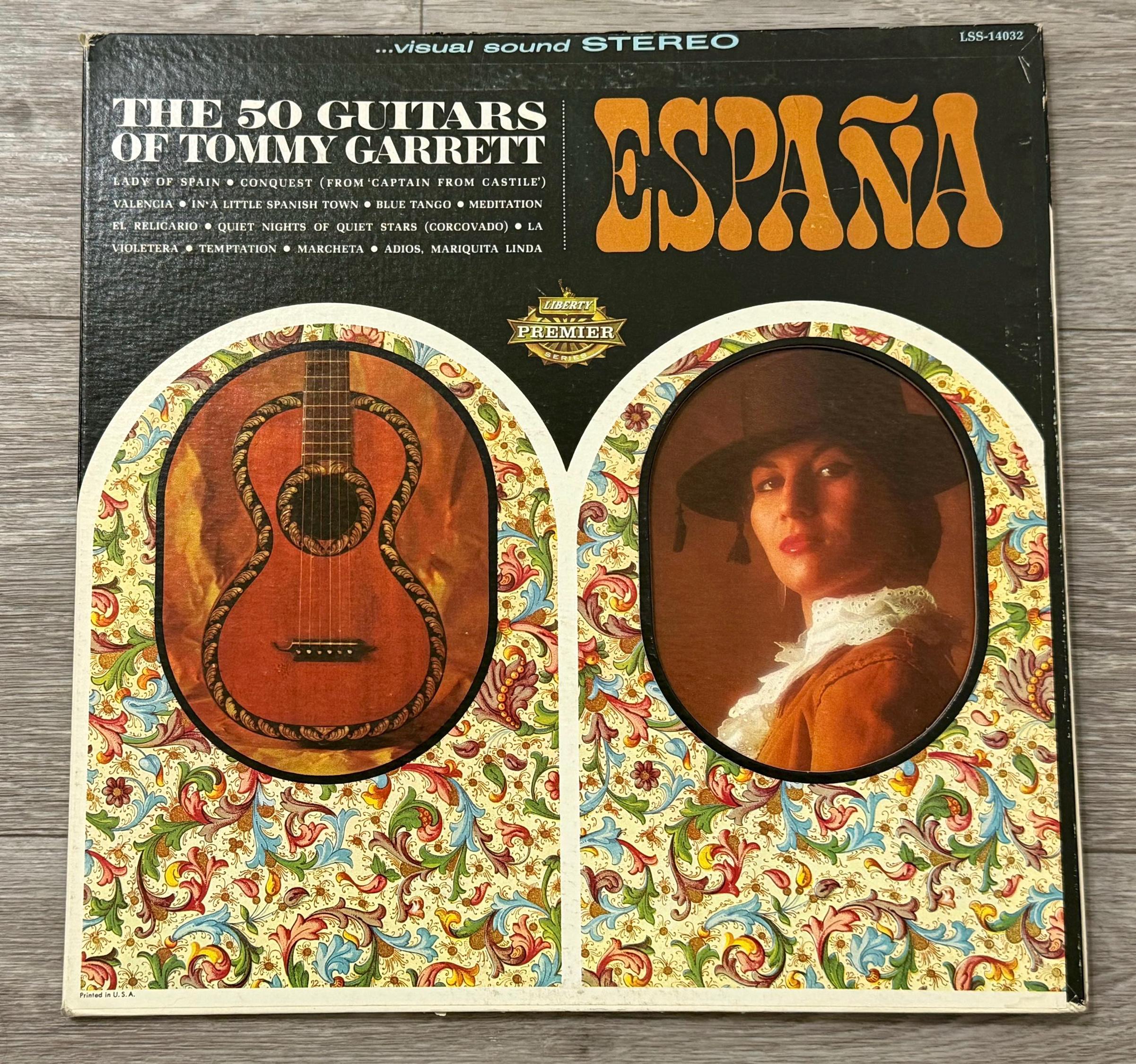 España in Stereo  The 50 Guitars of Tommy Garrett, Vintage Vinyl LP
