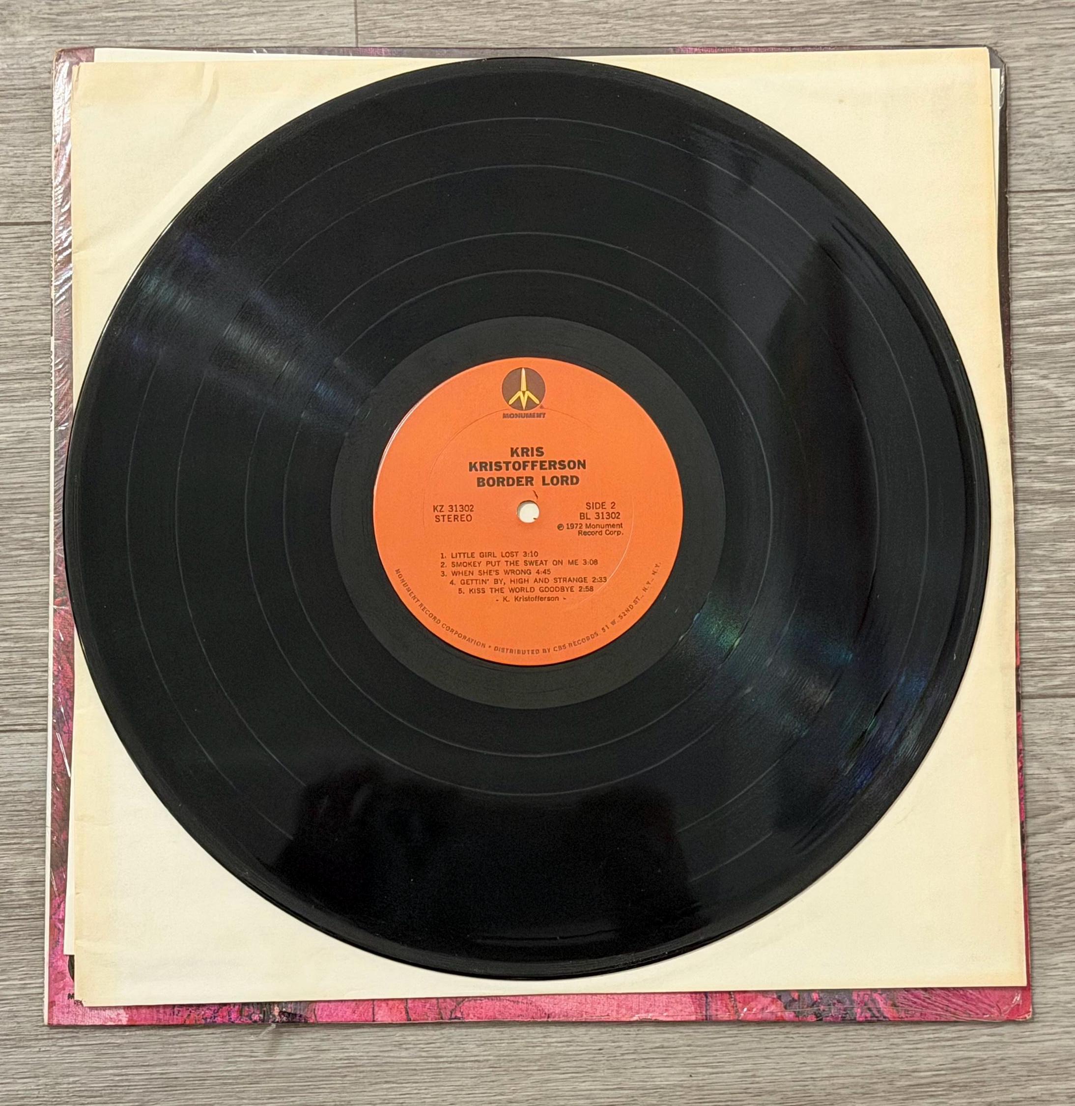Border Lord  Kris Kristofferson Vintage Vinyl LP with “Josie Good Condition