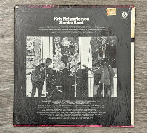 Border Lord  Kris Kristofferson Vintage Vinyl LP with “Josie Good Condition