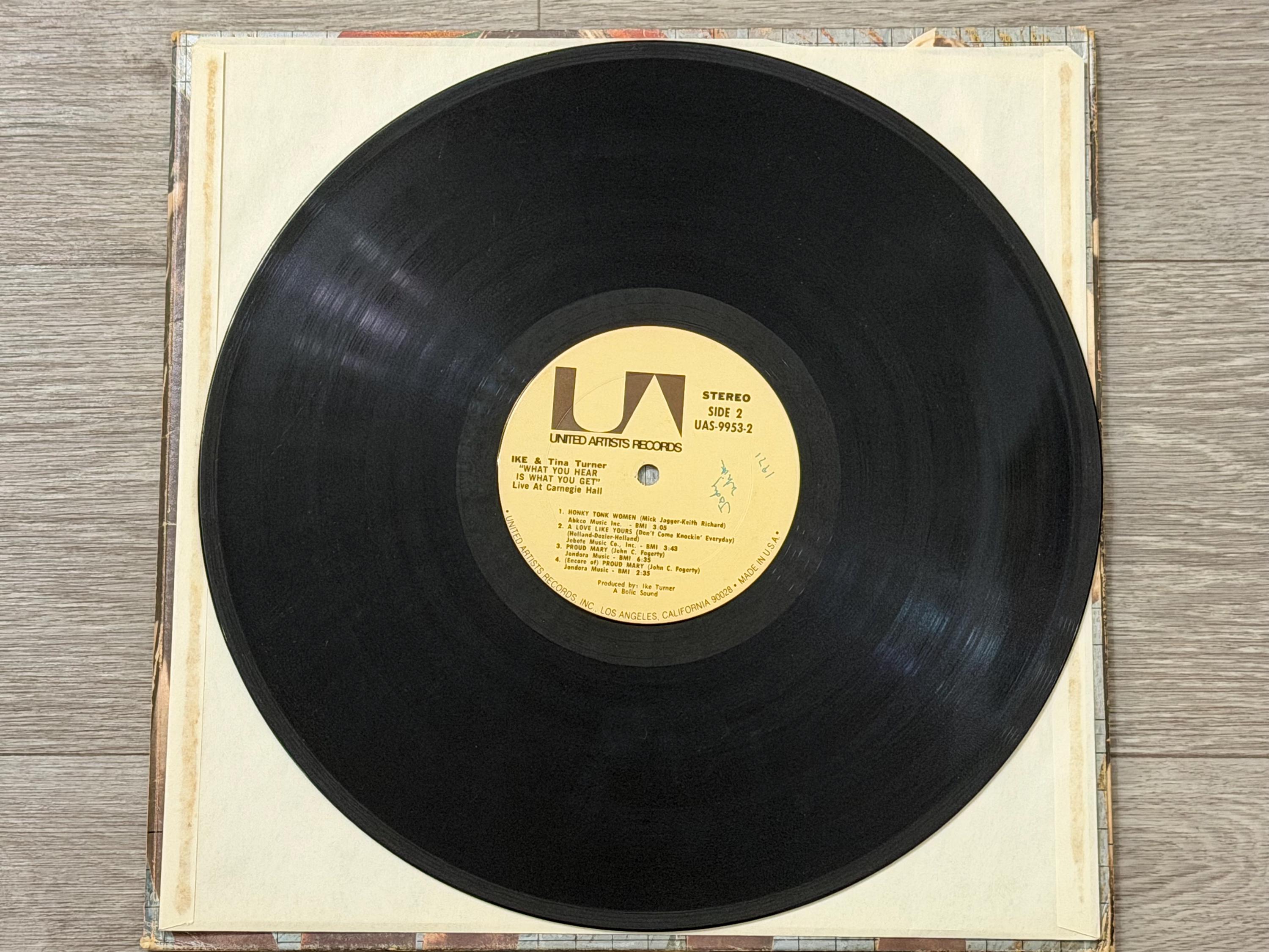Ike & Tina Turner Live at Carnegie Hall 1971 Vinyl Record