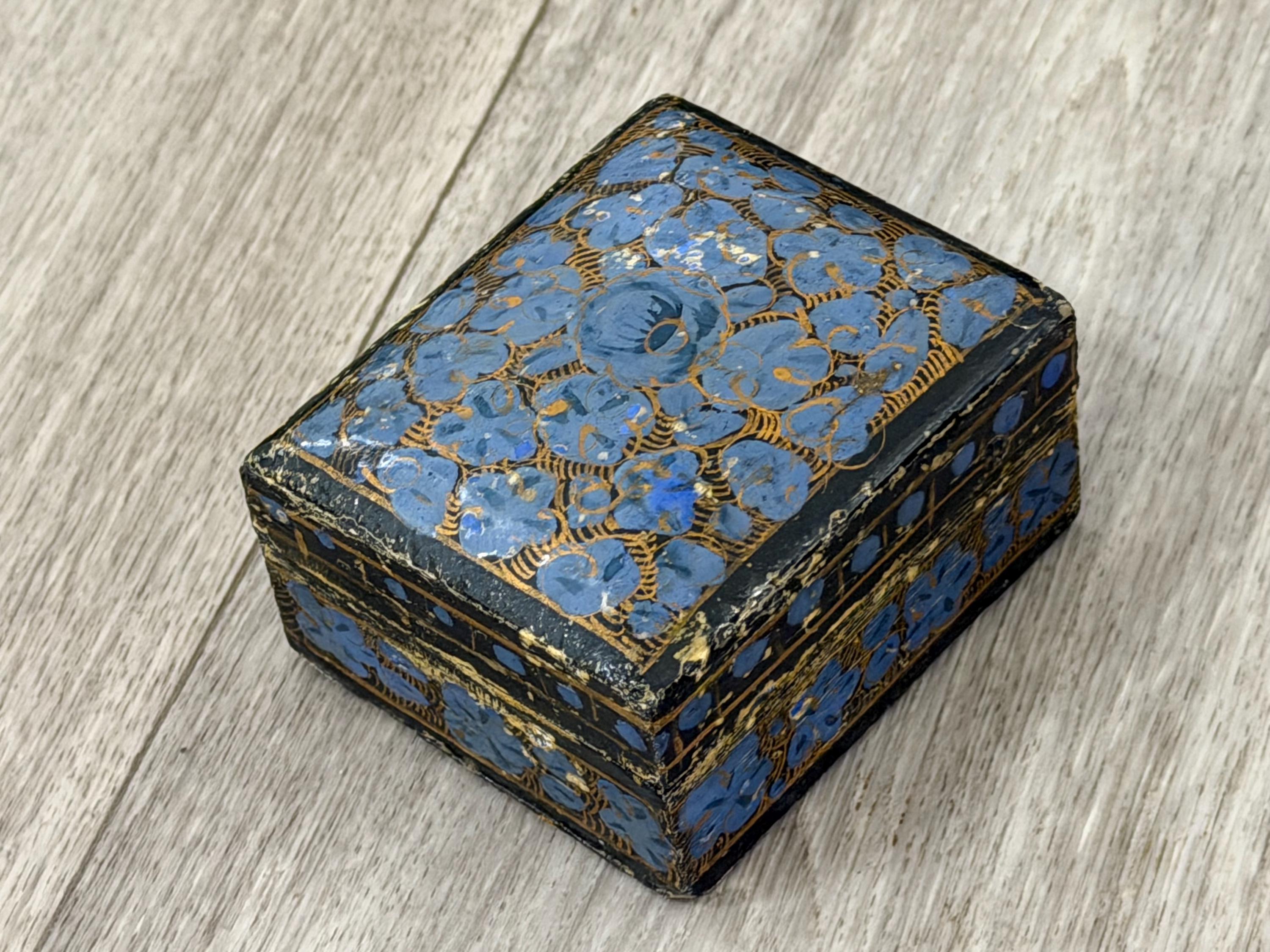 Vintage Kashmir Floral Trinket Box