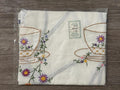 Vintage Handmade Embroidered Teacup Tea Time Apron