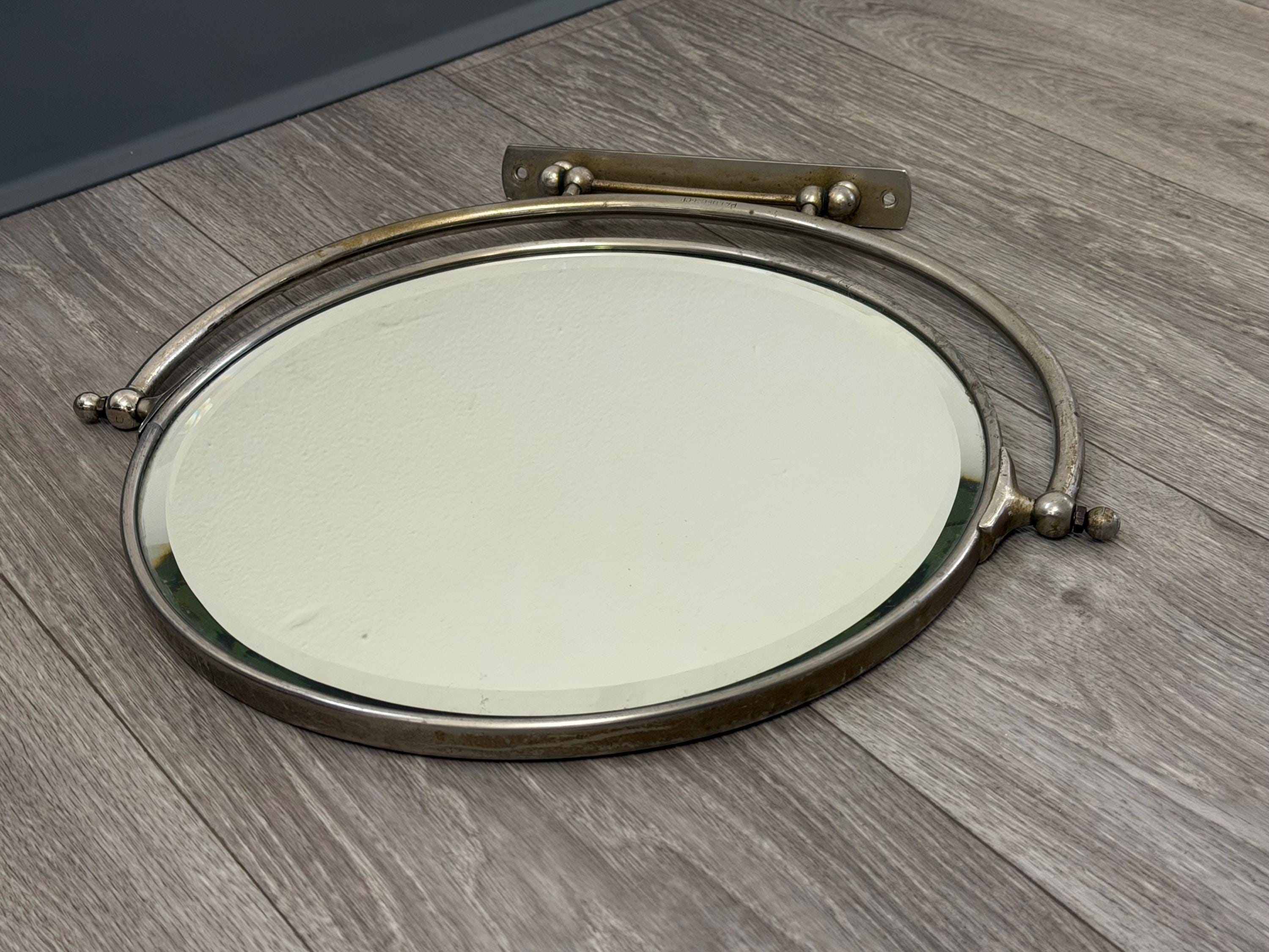 Vintage Art Deco Swivel Vanity Mirror | Chrome, 12" Round Wall Mount Makeup Mirror