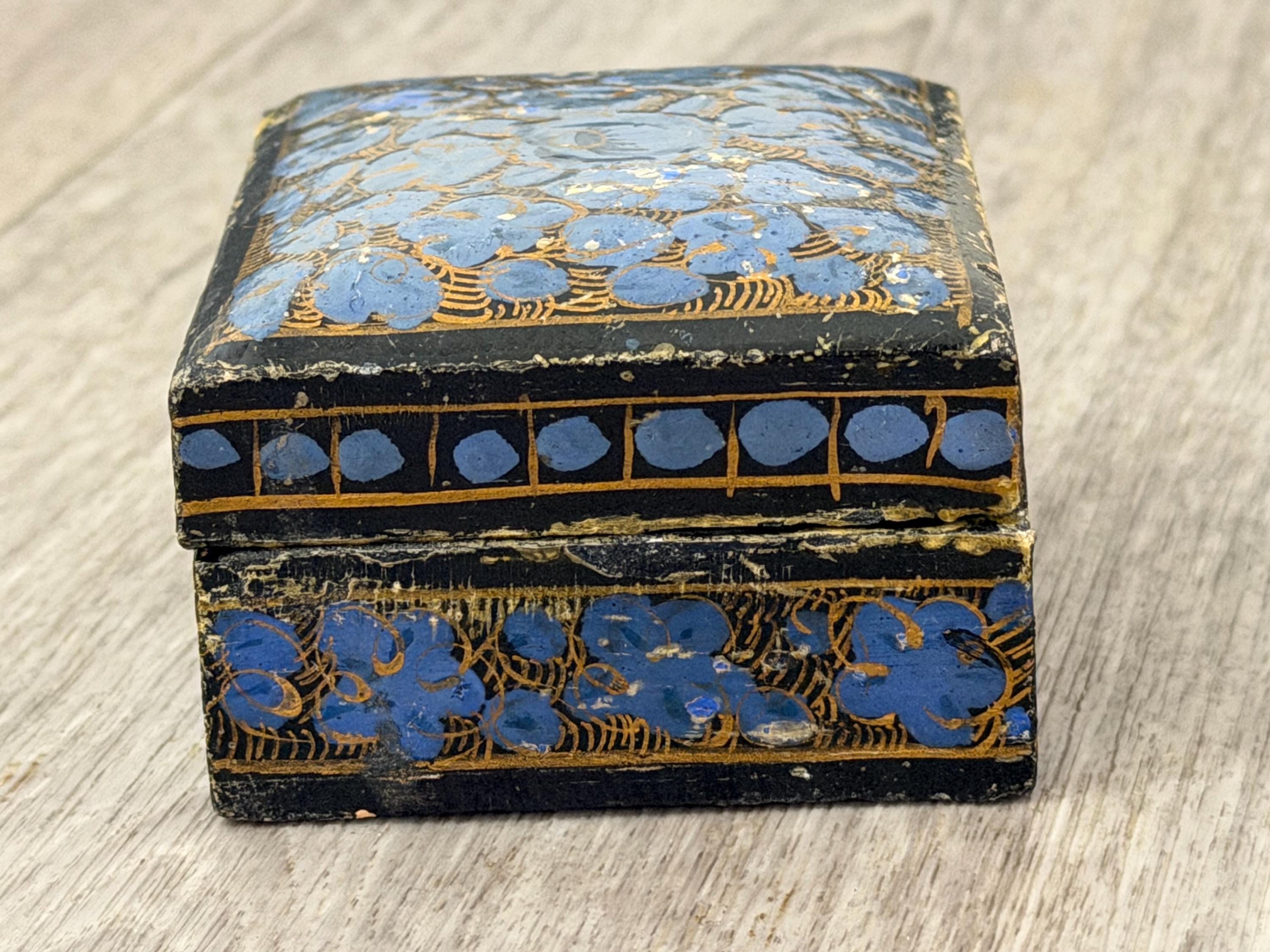 Vintage Kashmir Floral Trinket Box