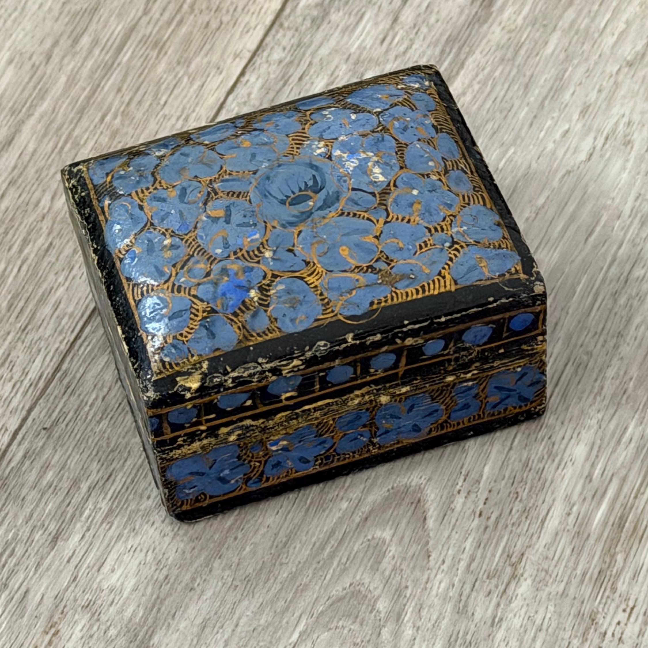 Vintage Kashmir Floral Trinket Box