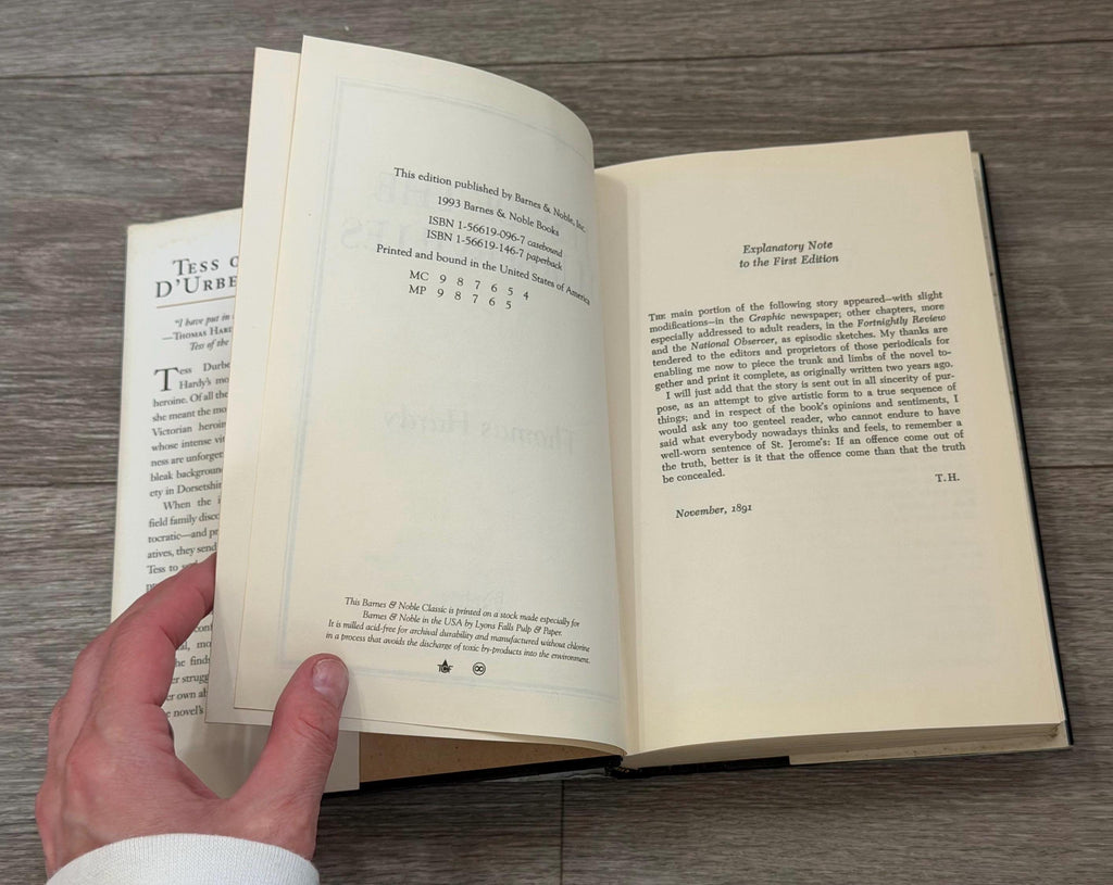Vintage 1993 Tess Of The D'Urbervilles Thomas Hardy Book
