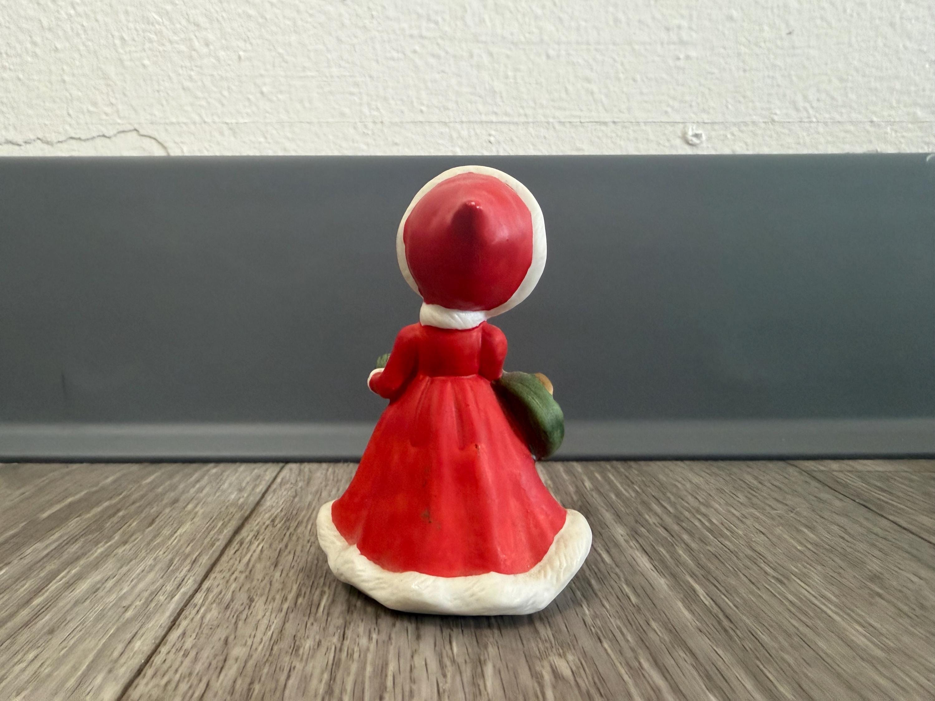 Vintage Ceramic Christmas Girl Figurine