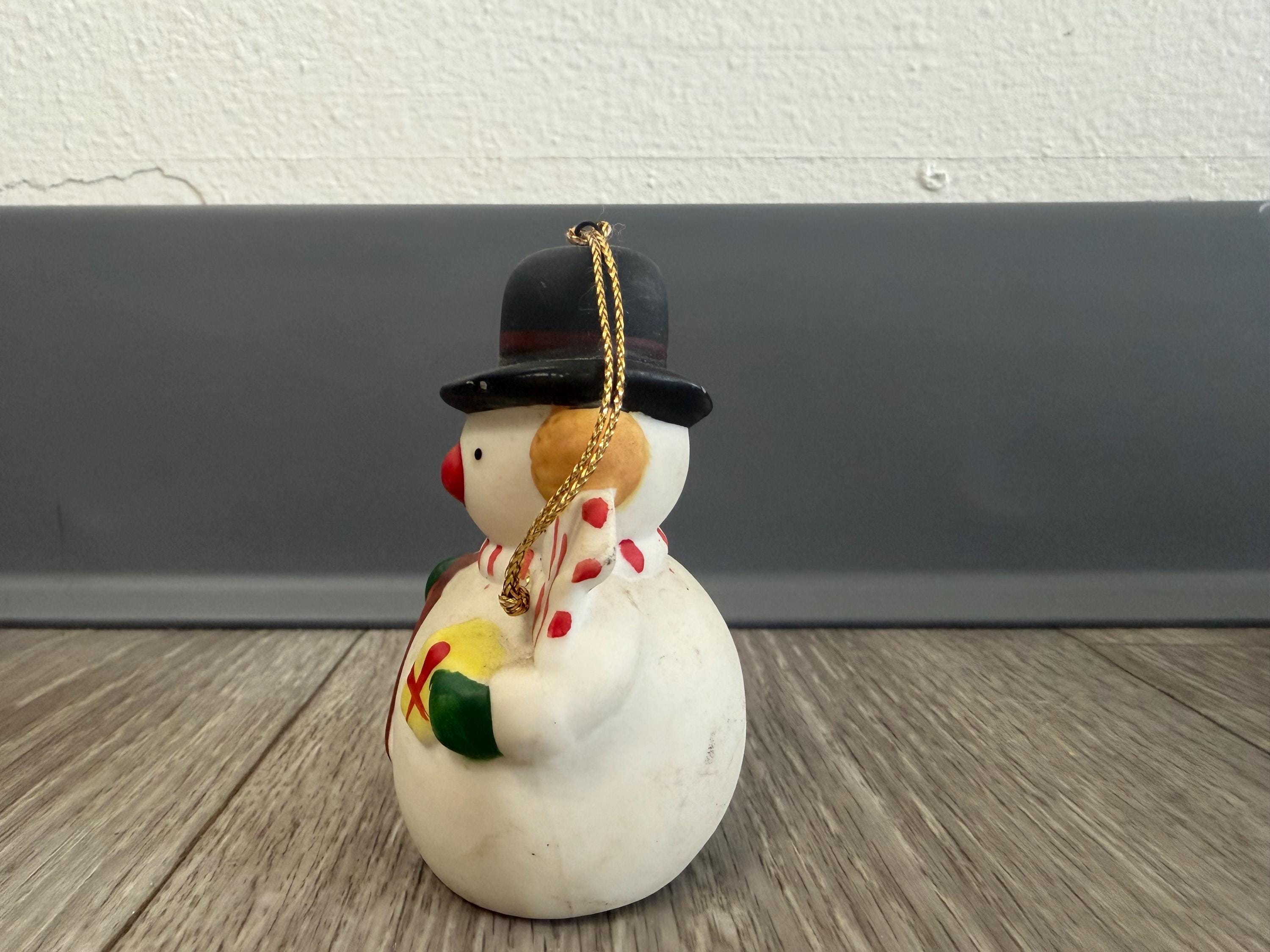 Vintage 1980s Snowman Ornament  Made in Taiwan  Retro Christmas Tree Decor  Nostalgic Holiday Collectible