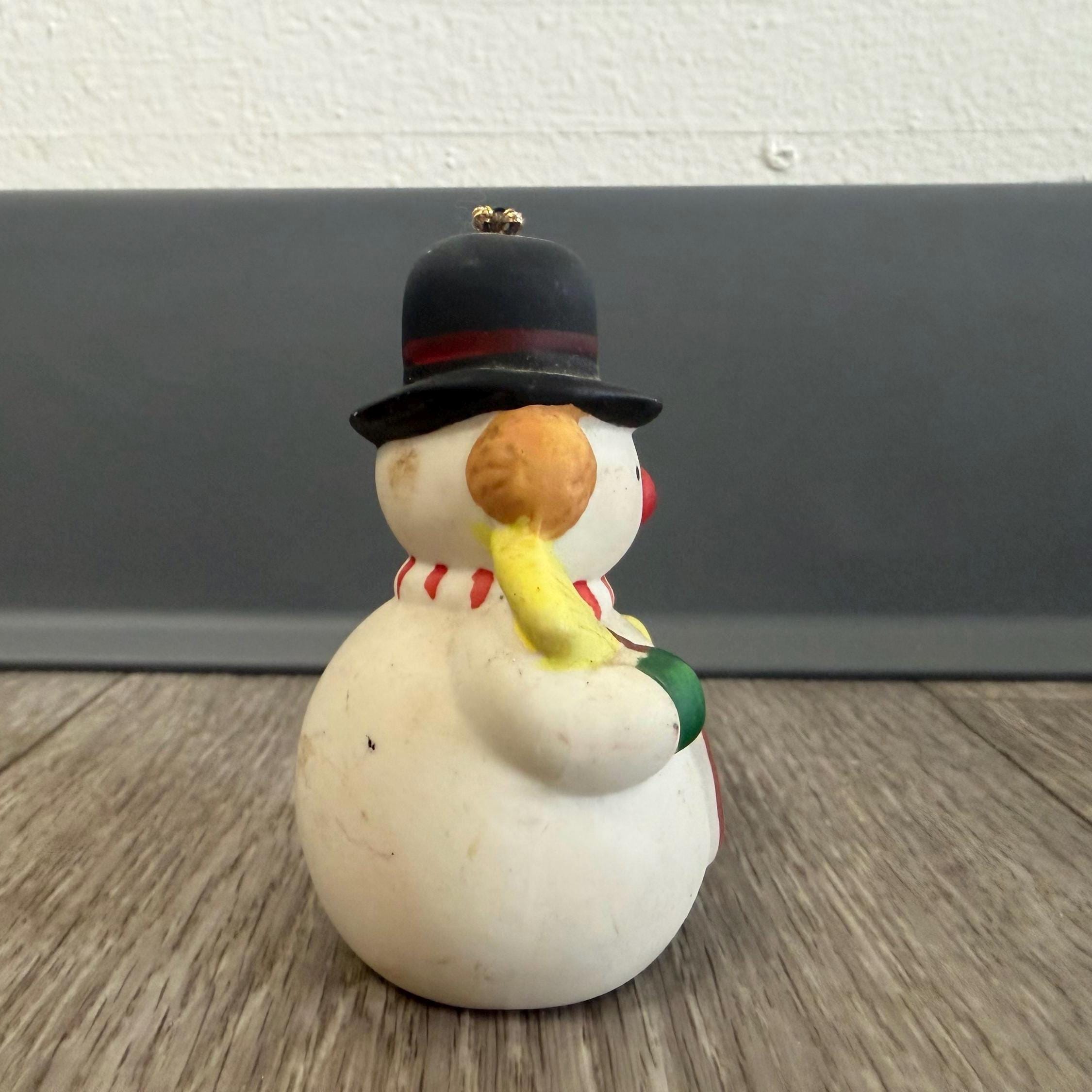 Vintage 1980s Snowman Ornament  Made in Taiwan  Retro Christmas Tree Decor  Nostalgic Holiday Collectible
