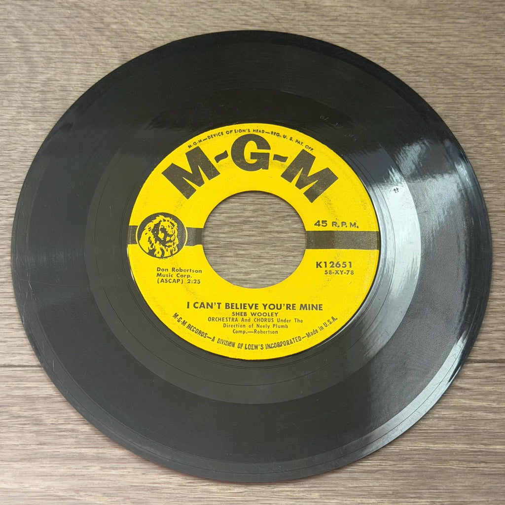 Sheb Wooley Purple People Eater 45 RPM Single  MGM Records 1958