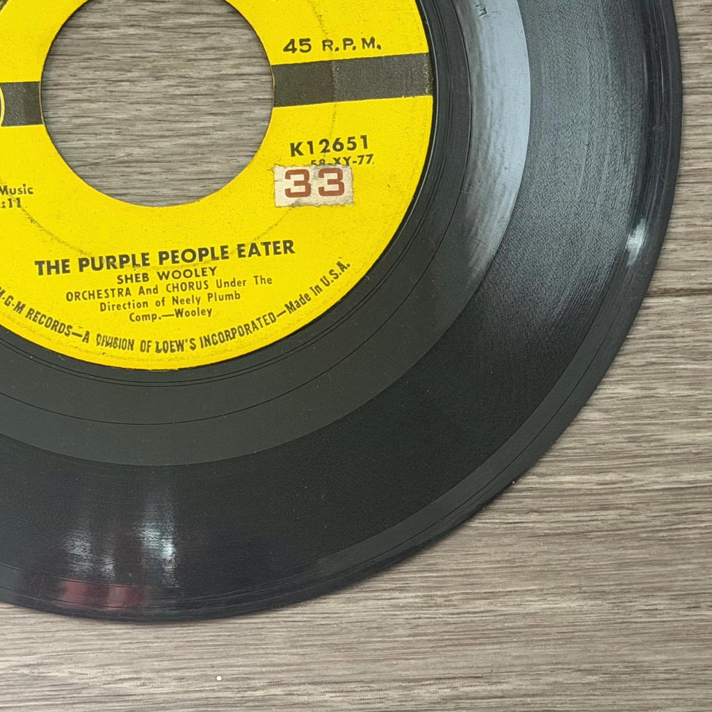 Sheb Wooley Purple People Eater 45 RPM Single  MGM Records 1958