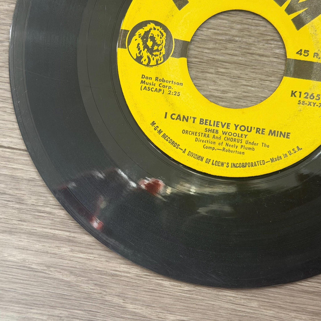 Sheb Wooley Purple People Eater 45 RPM Single  MGM Records 1958