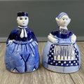 Vintage ELESVA Delft Holland Porcelain Salt and Pepper Shakers