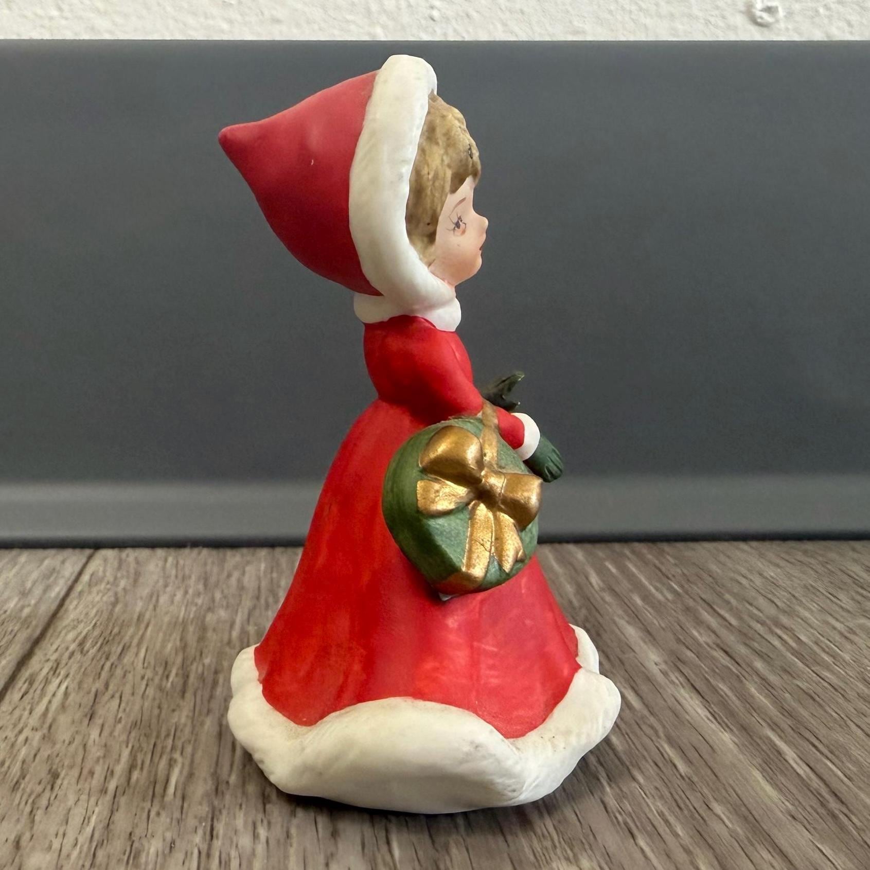 Vintage Ceramic Christmas Girl Figurine