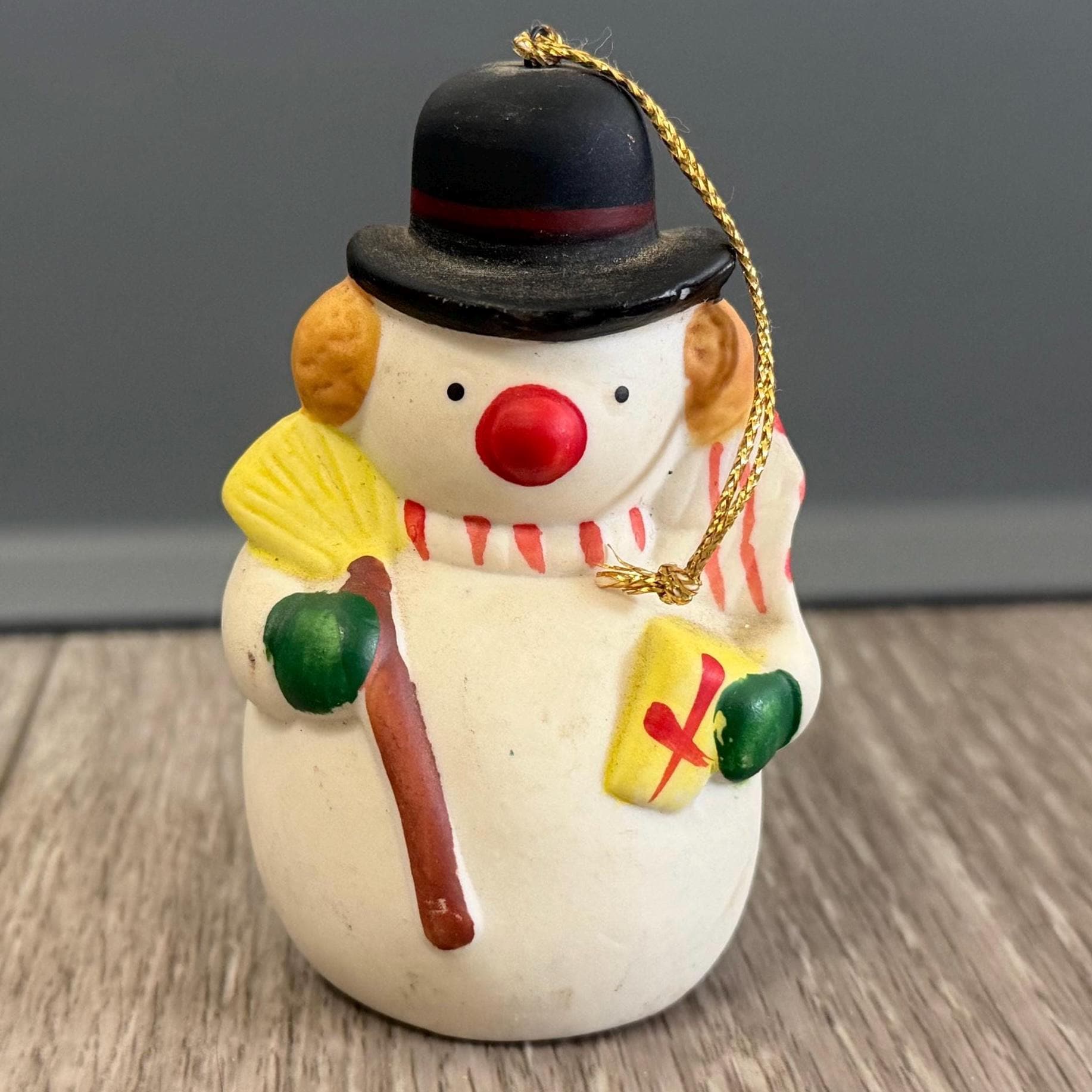 Vintage 1980s Snowman Ornament  Made in Taiwan  Retro Christmas Tree Decor  Nostalgic Holiday Collectible