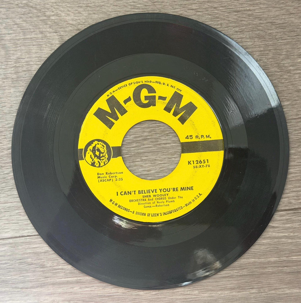 Sheb Wooley Purple People Eater 45 RPM Single  MGM Records 1958