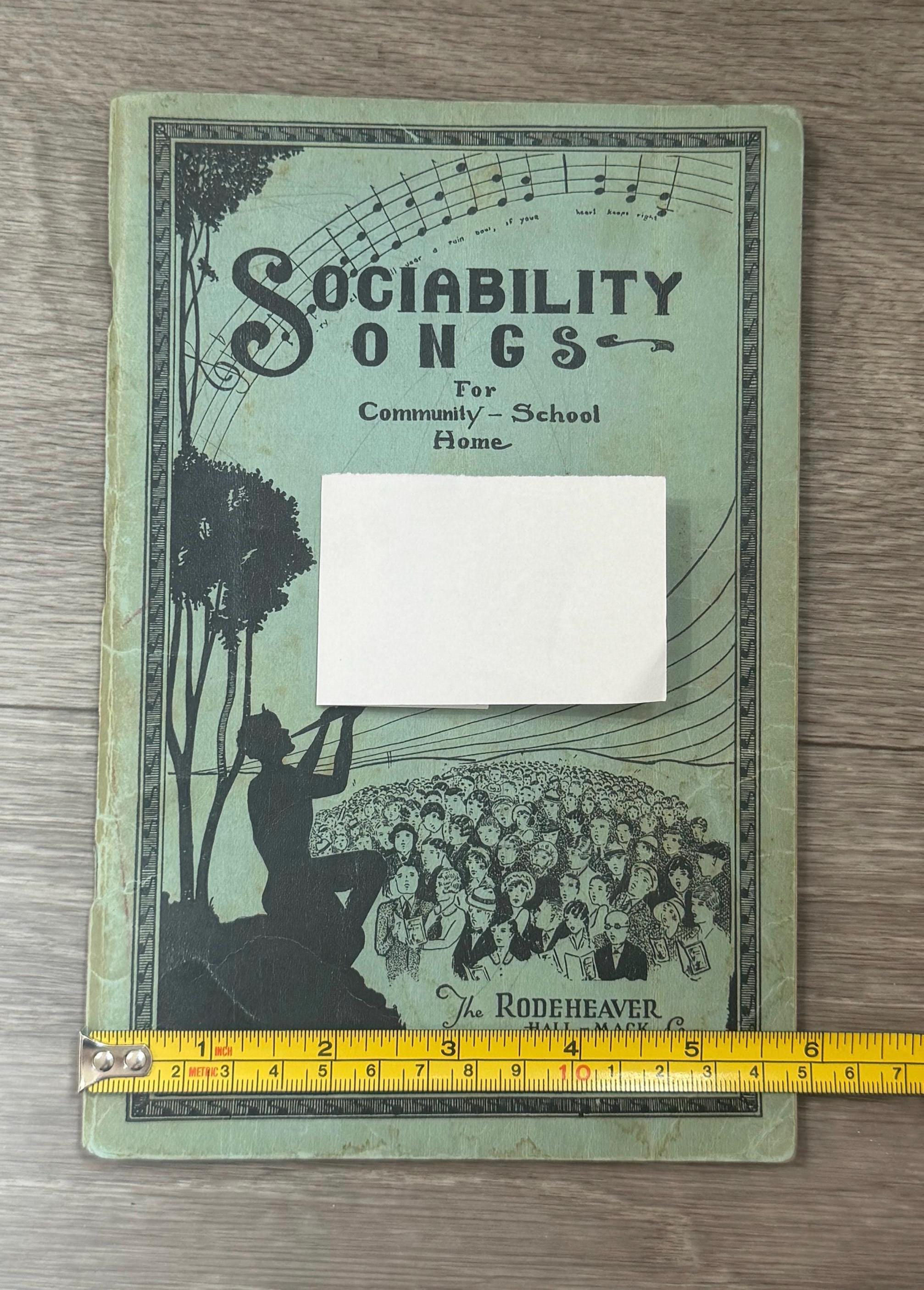 1948 Sociability Songs Songbook  Community Singing Music Ephemera