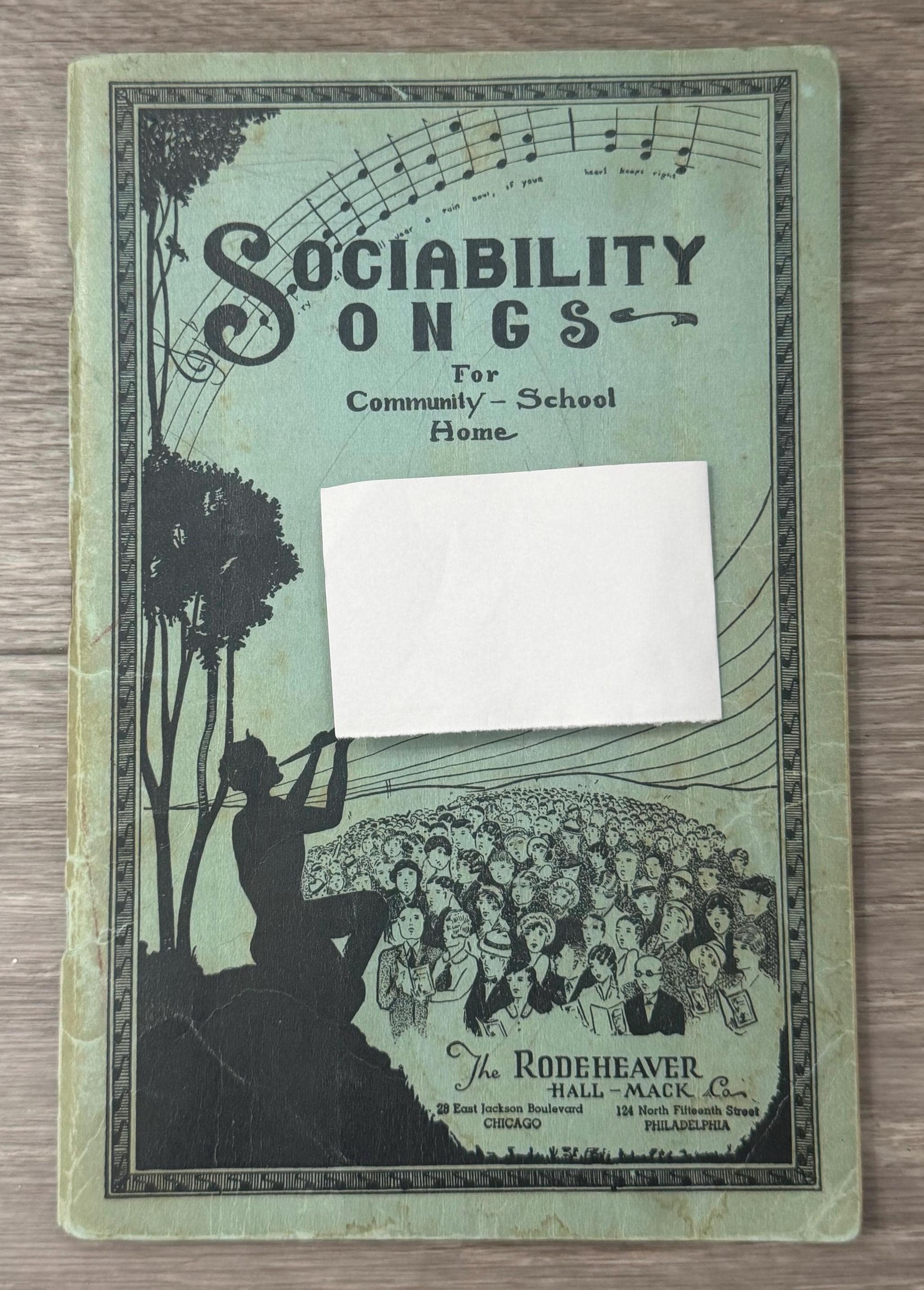 1948 Sociability Songs Songbook  Community Singing Music Ephemera