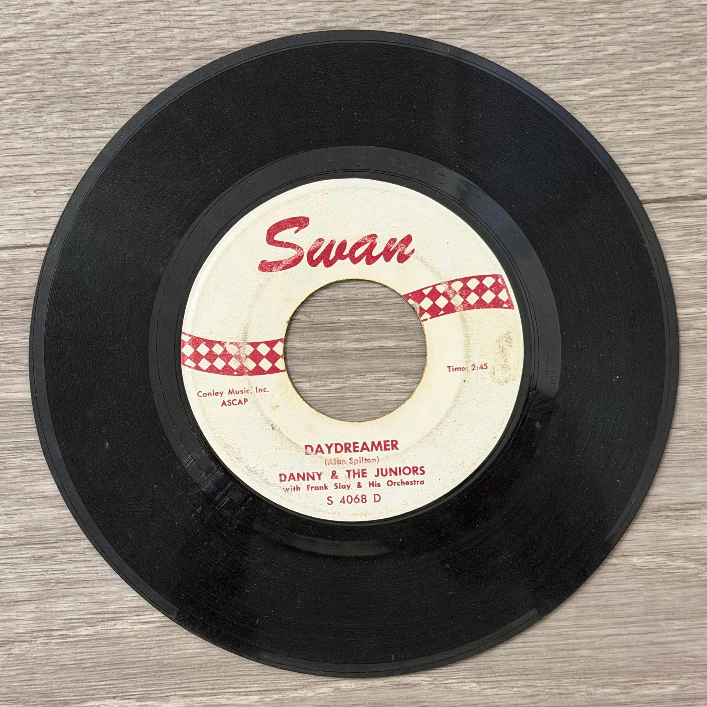 Danny and The Juniors Day Dreamer 45 RPM Vinyl Single  Swan Records Rock & Roll