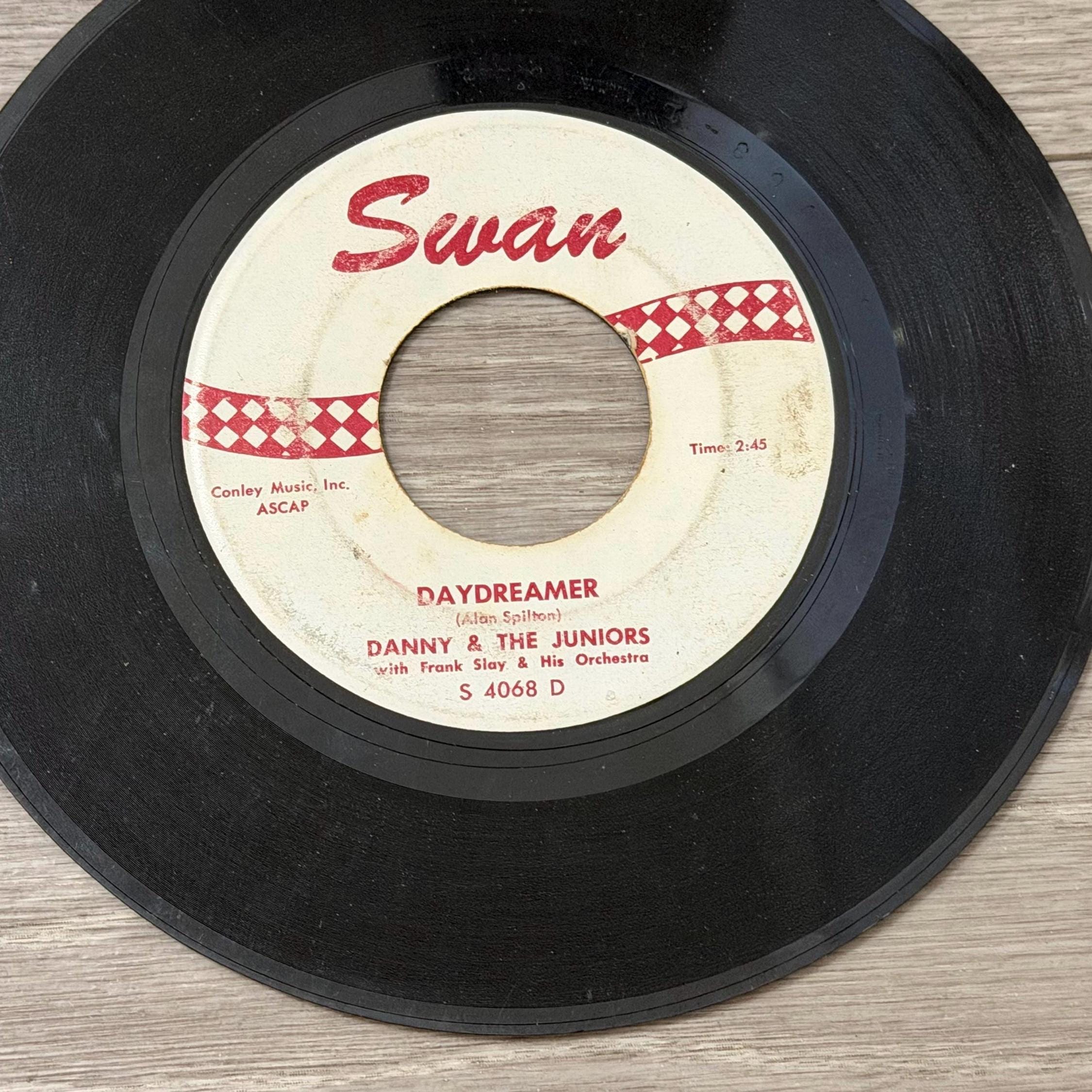 Danny and The Juniors Day Dreamer 45 RPM Vinyl Single  Swan Records Rock & Roll