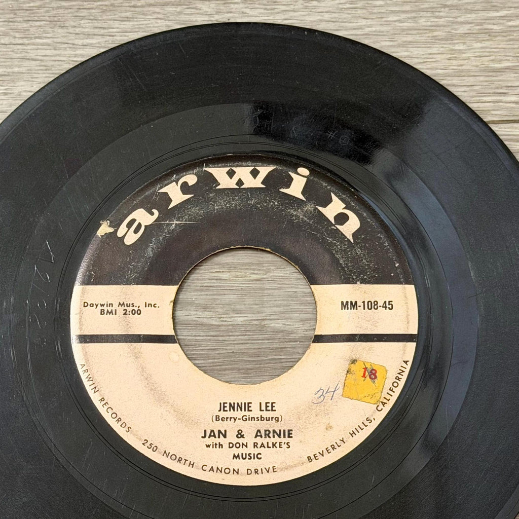 Jan & Arnie Gotta Gotta Date / Jennie Lee 45 RPM Single Vinyl Record