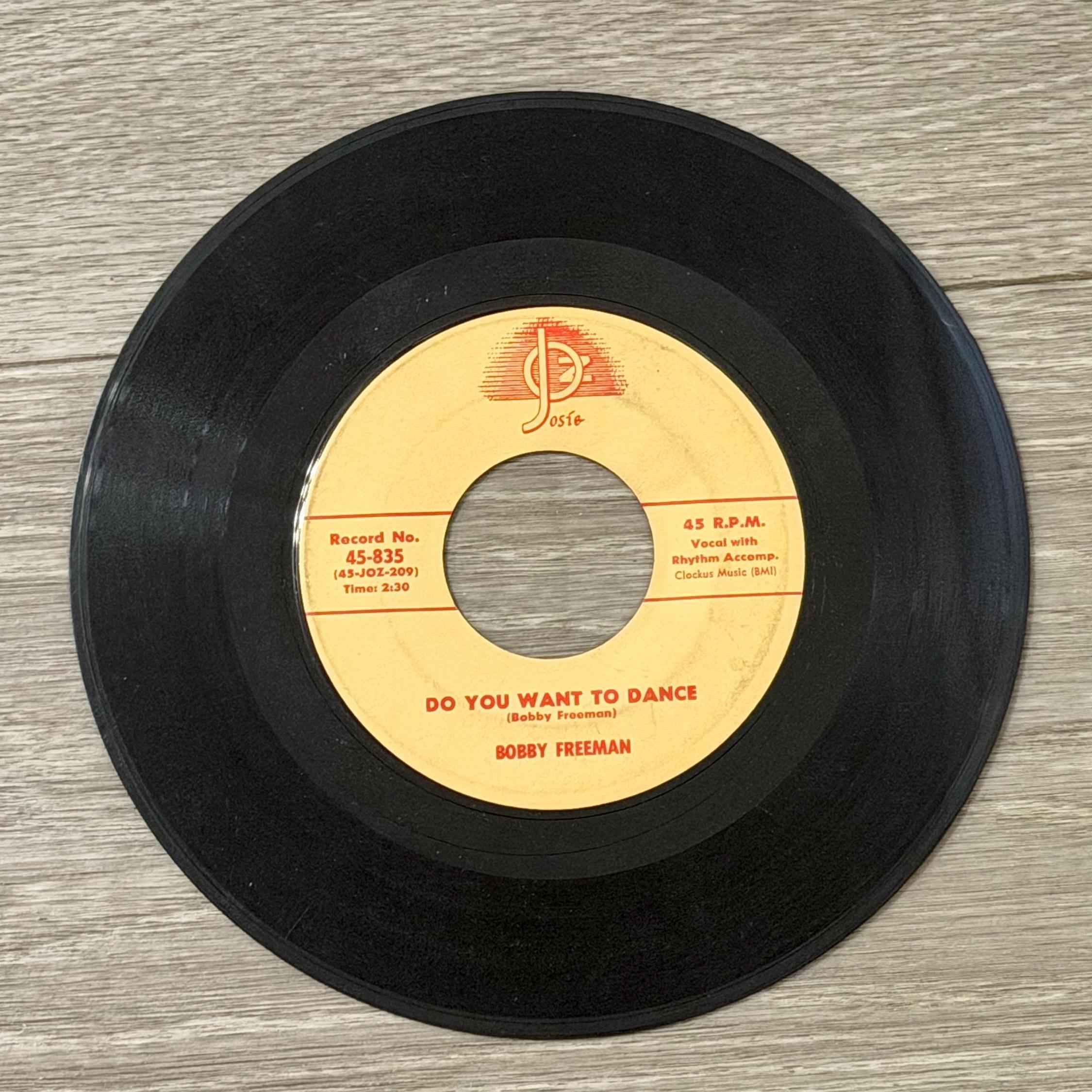 Bobby Freeman Do You Want to Dance 45 Vinyl Single Josie Records R&B Rock Roll