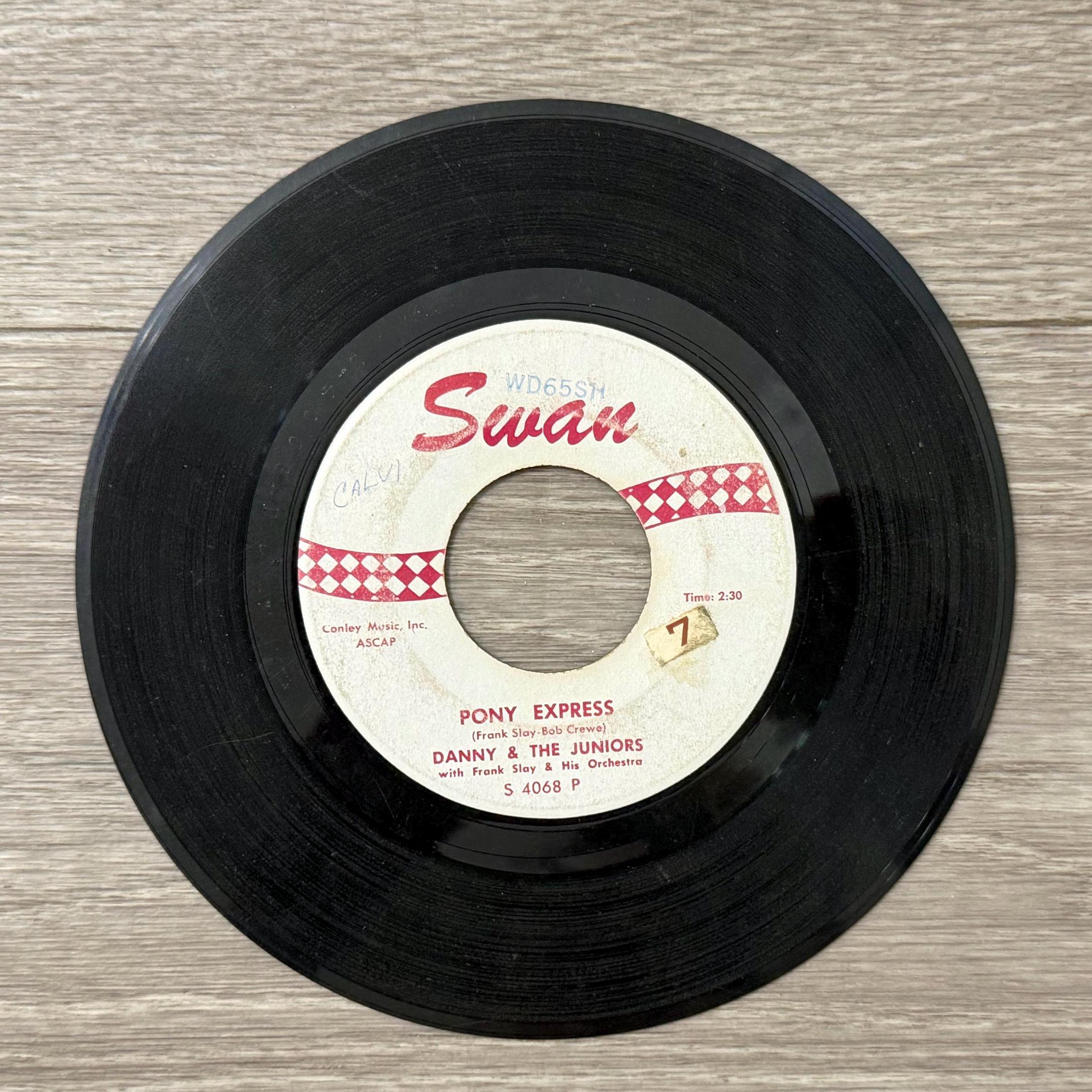 Danny and The Juniors Day Dreamer 45 RPM Vinyl Single  Swan Records Rock & Roll