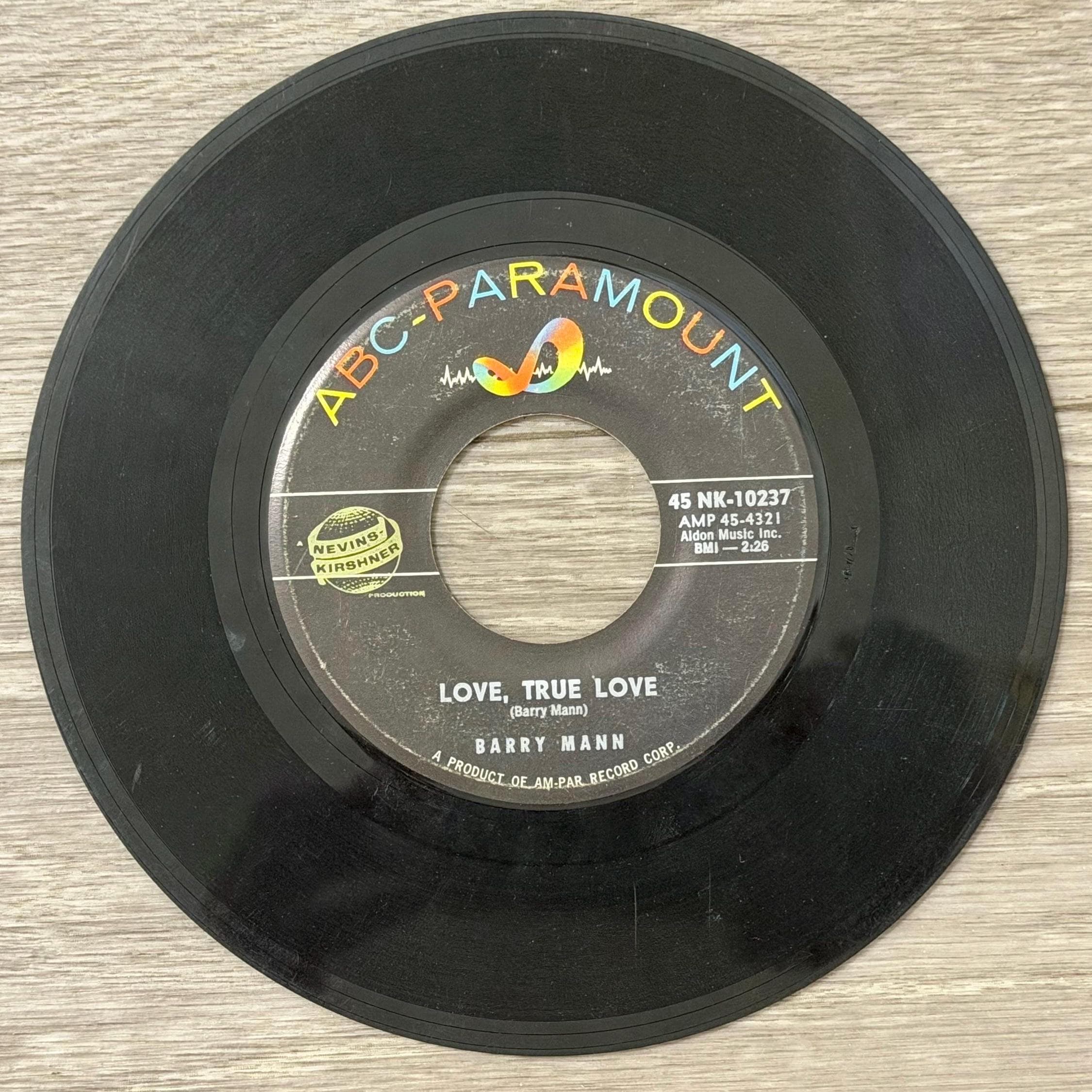 Barry Mann Who Put the Bomp 45 RPM Vinyl Single ABC-Paramount Early Rock Record