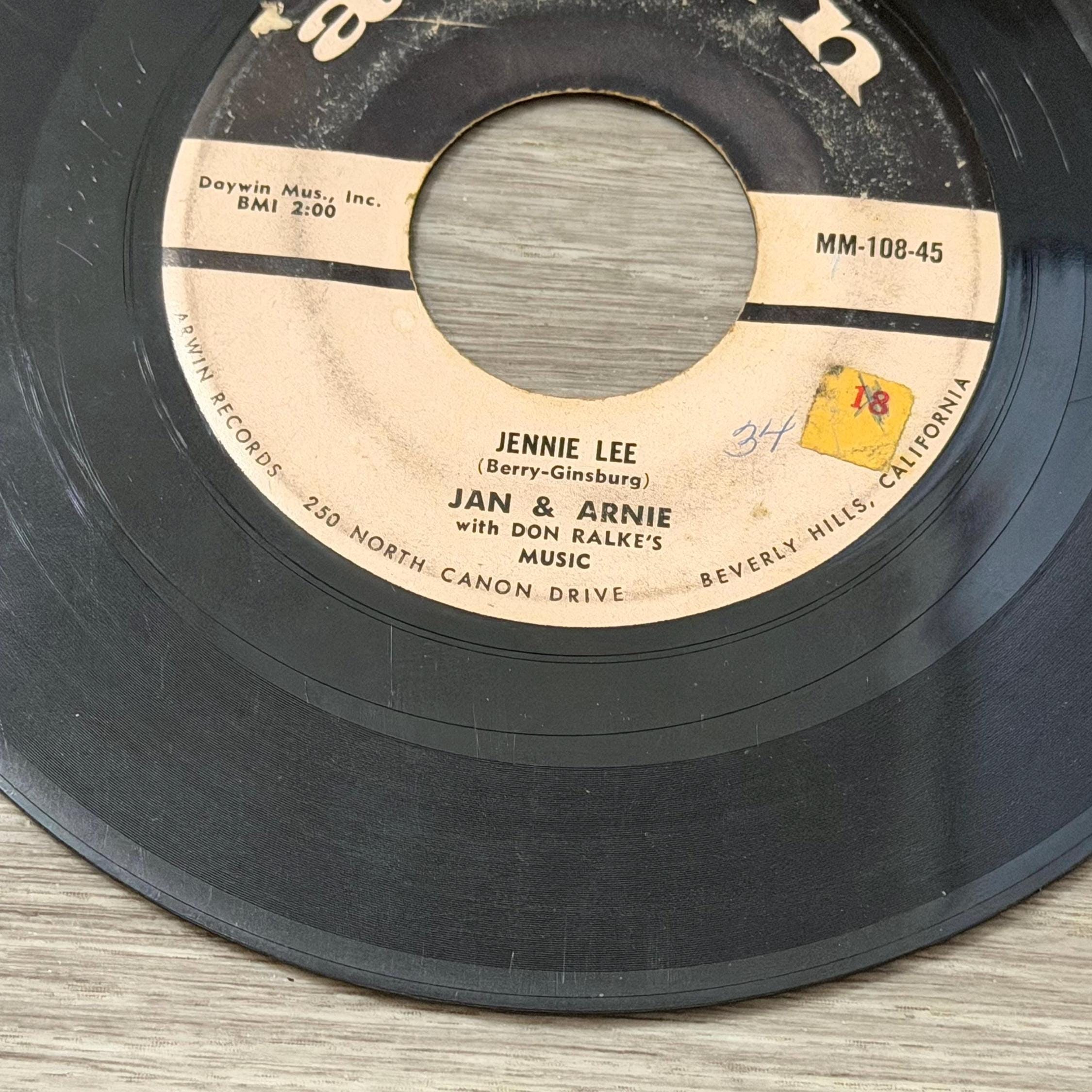 Jan & Arnie Gotta Gotta Date / Jennie Lee 45 RPM Single Vinyl Record