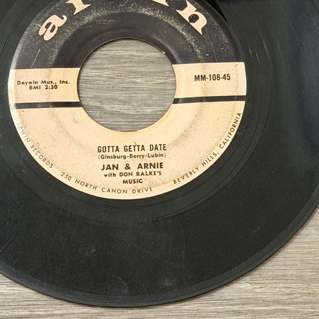 Jan & Arnie Gotta Gotta Date / Jennie Lee 45 RPM Single Vinyl Record