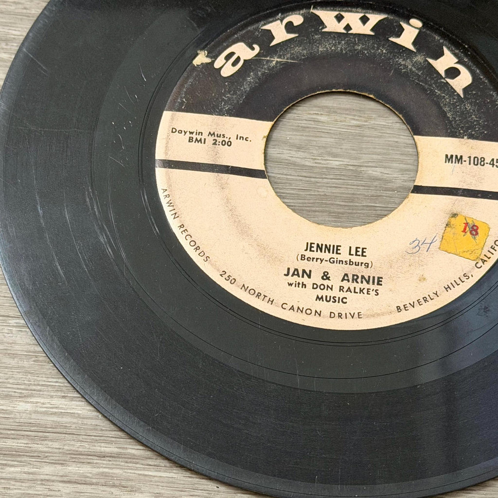Jan & Arnie Gotta Gotta Date / Jennie Lee 45 RPM Single Vinyl Record