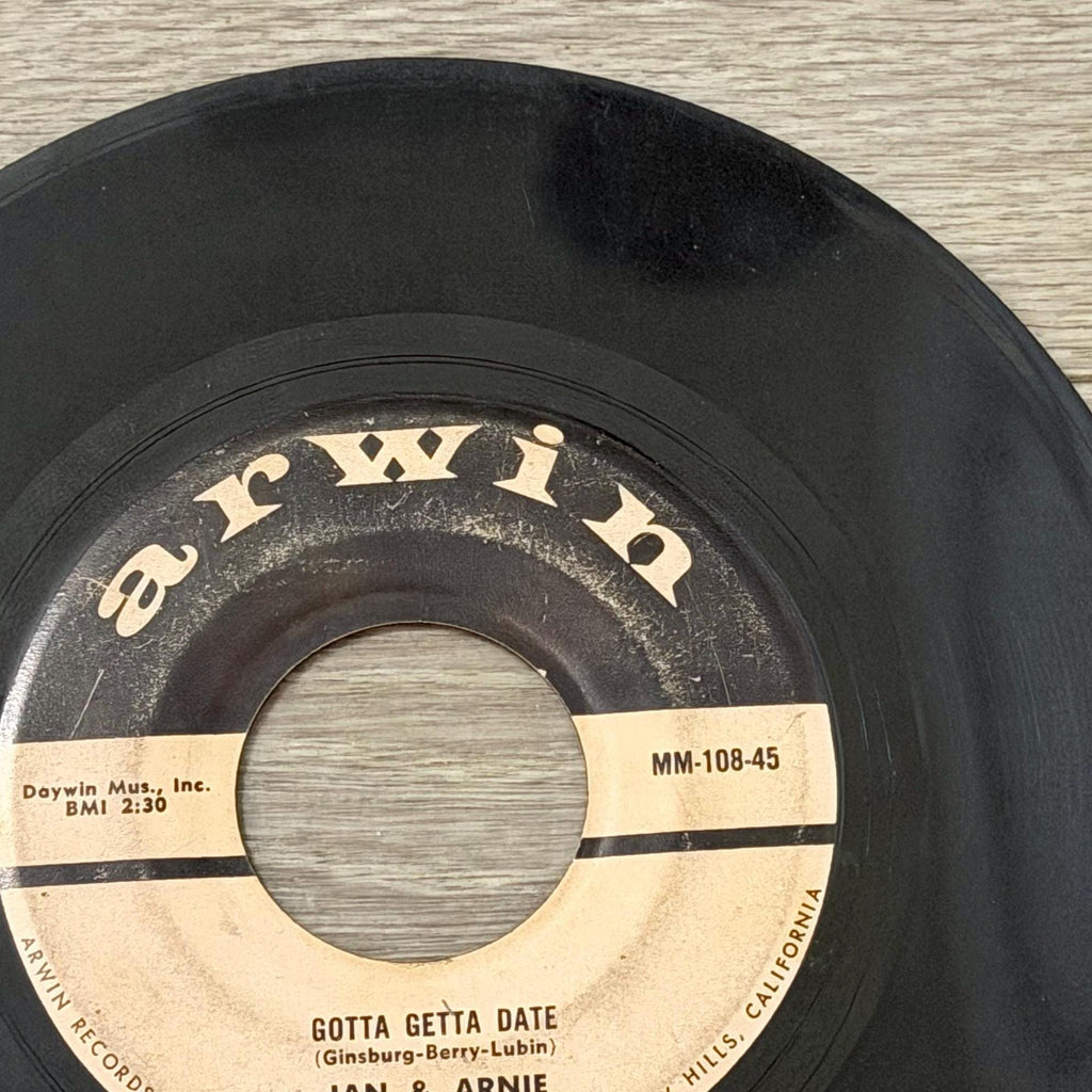 Jan & Arnie Gotta Gotta Date / Jennie Lee 45 RPM Single Vinyl Record