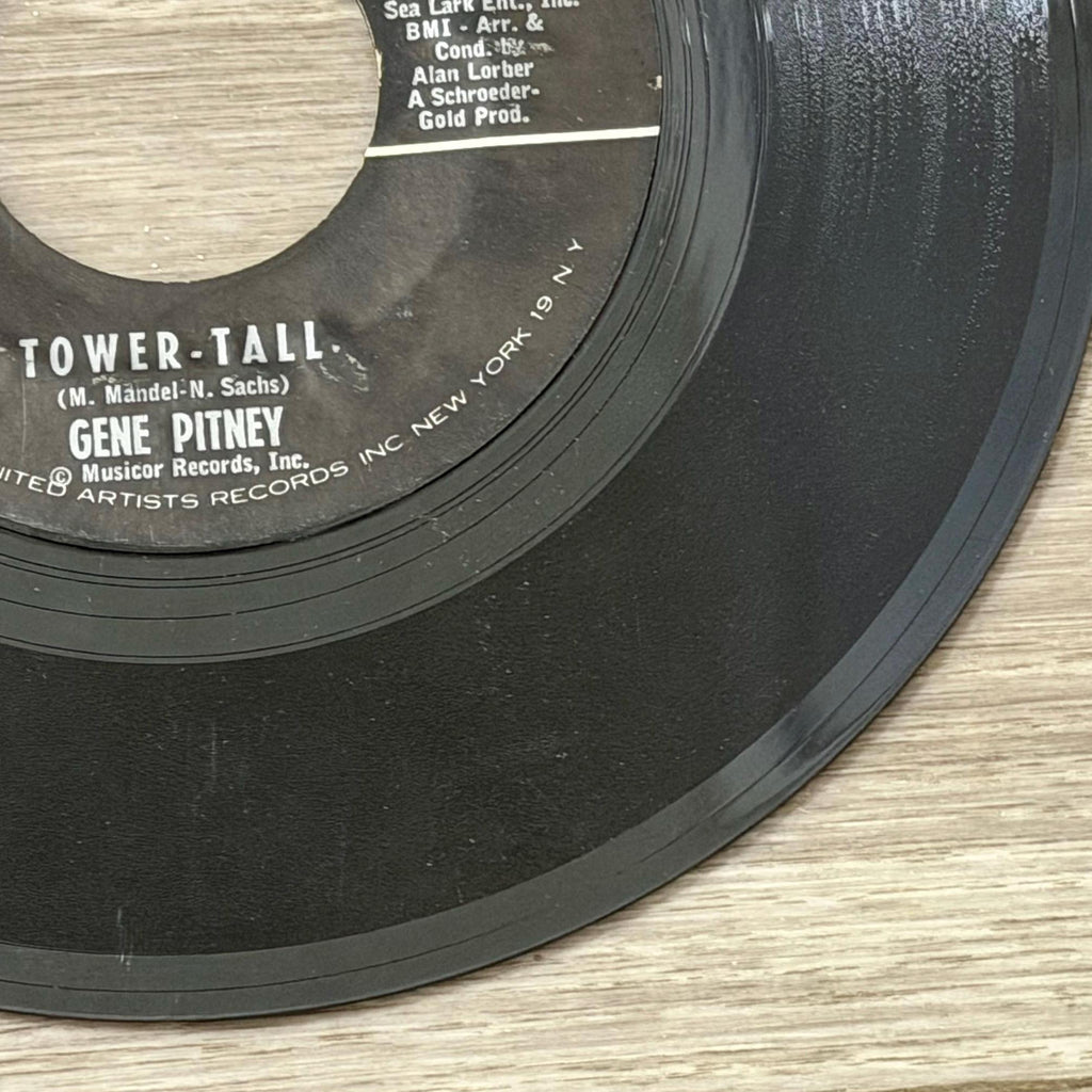 Gene Pitney 45 RPM Vinyl Single  Half Heaven Half Heartache, Tower Tall (Musicor Records)