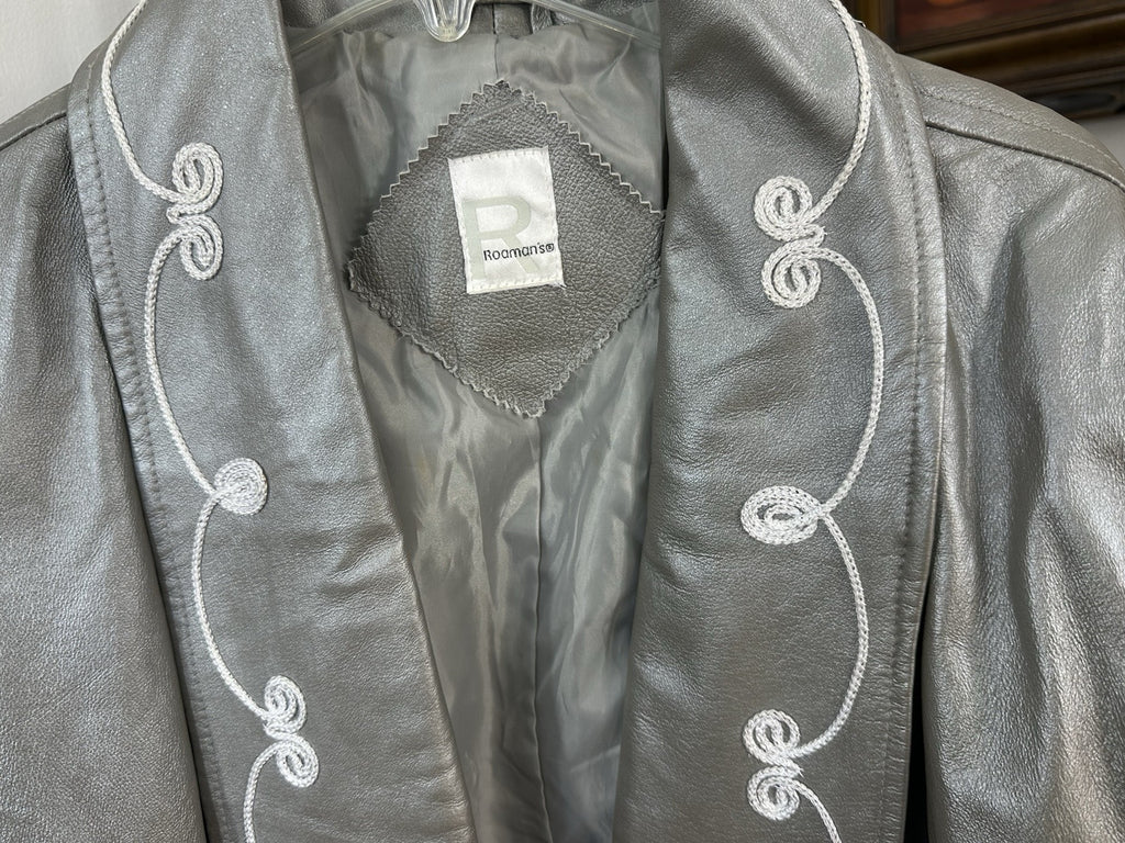 Vintage ROAMAN'S Women's Coat 100% Leather Coat