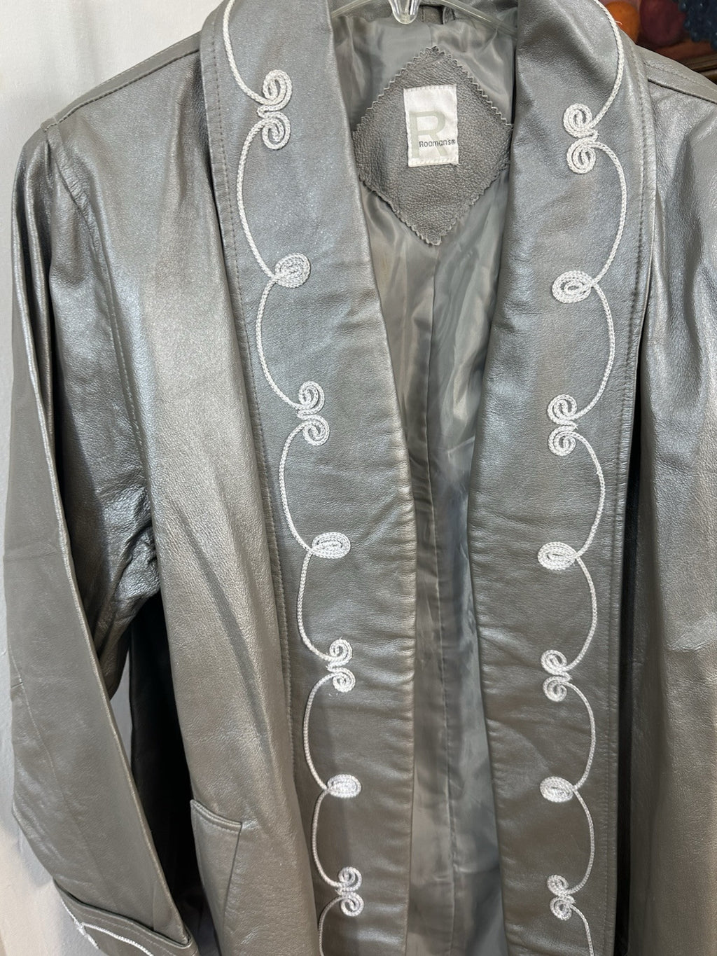 Vintage ROAMAN'S Women's Coat 100% Leather Coat