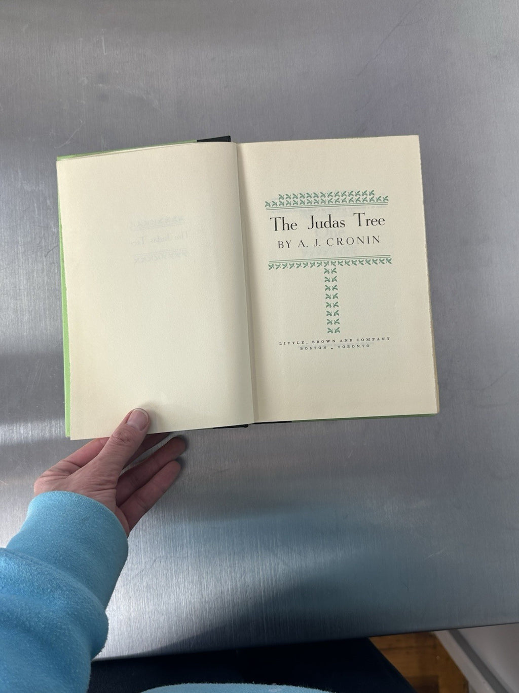 The Judas Tree by A.J. Cronin 1961 Vintage Hardcover  green book no dust jacket