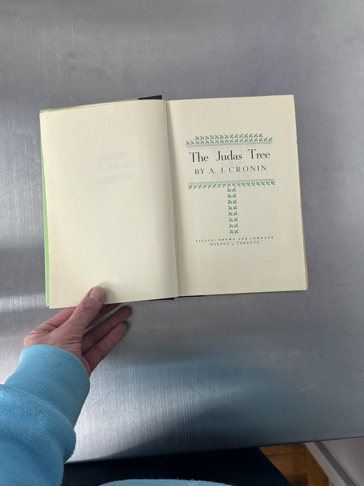 The Judas Tree by A.J. Cronin 1961 Vintage Hardcover  green book no dust jacket