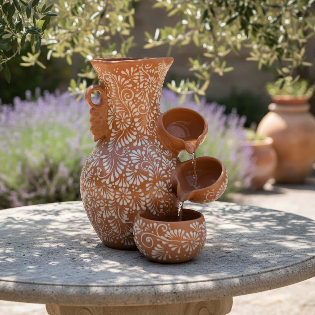 Talavera Ceramic Garden Fountain